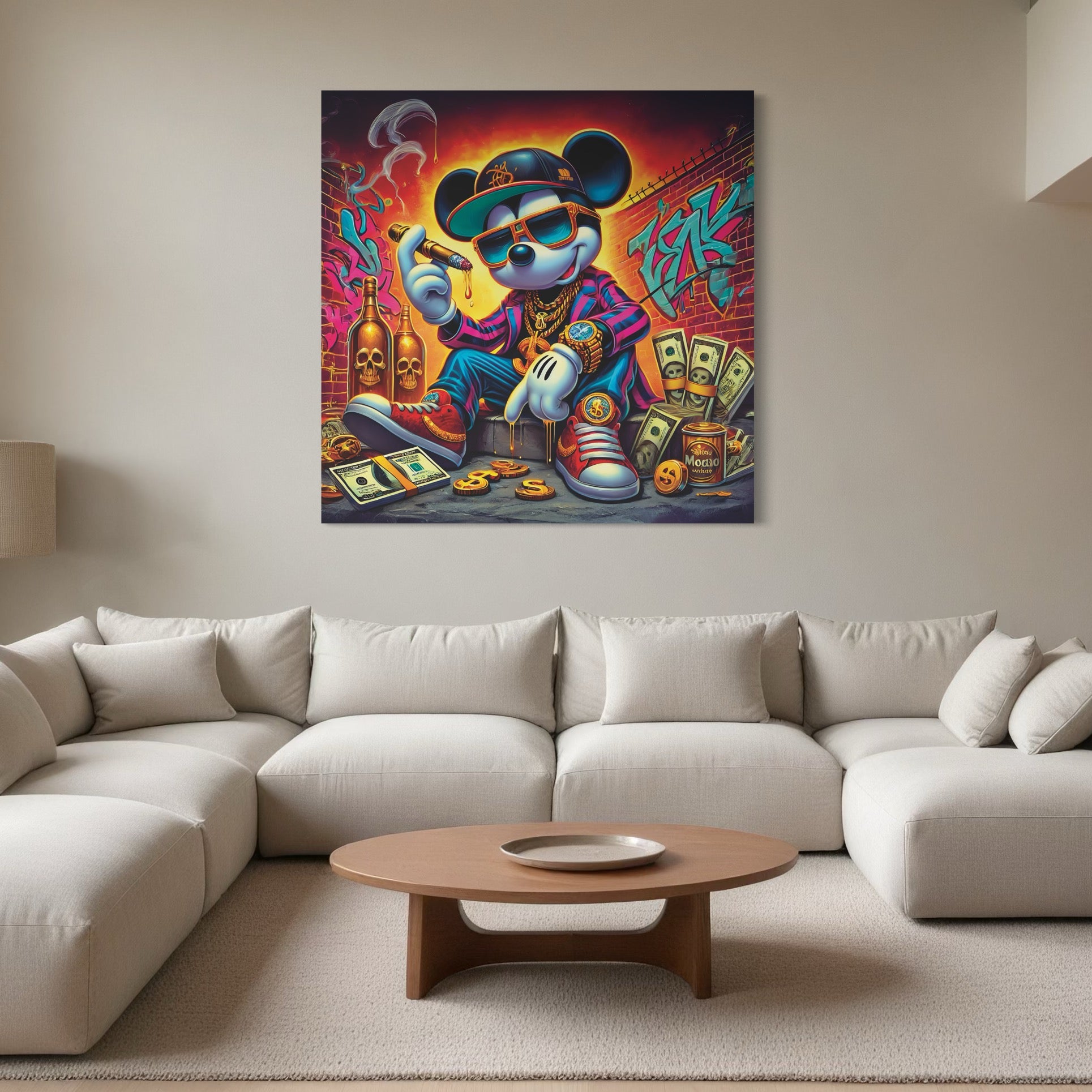 Mickey Urban Gold - Decorazione murale di design