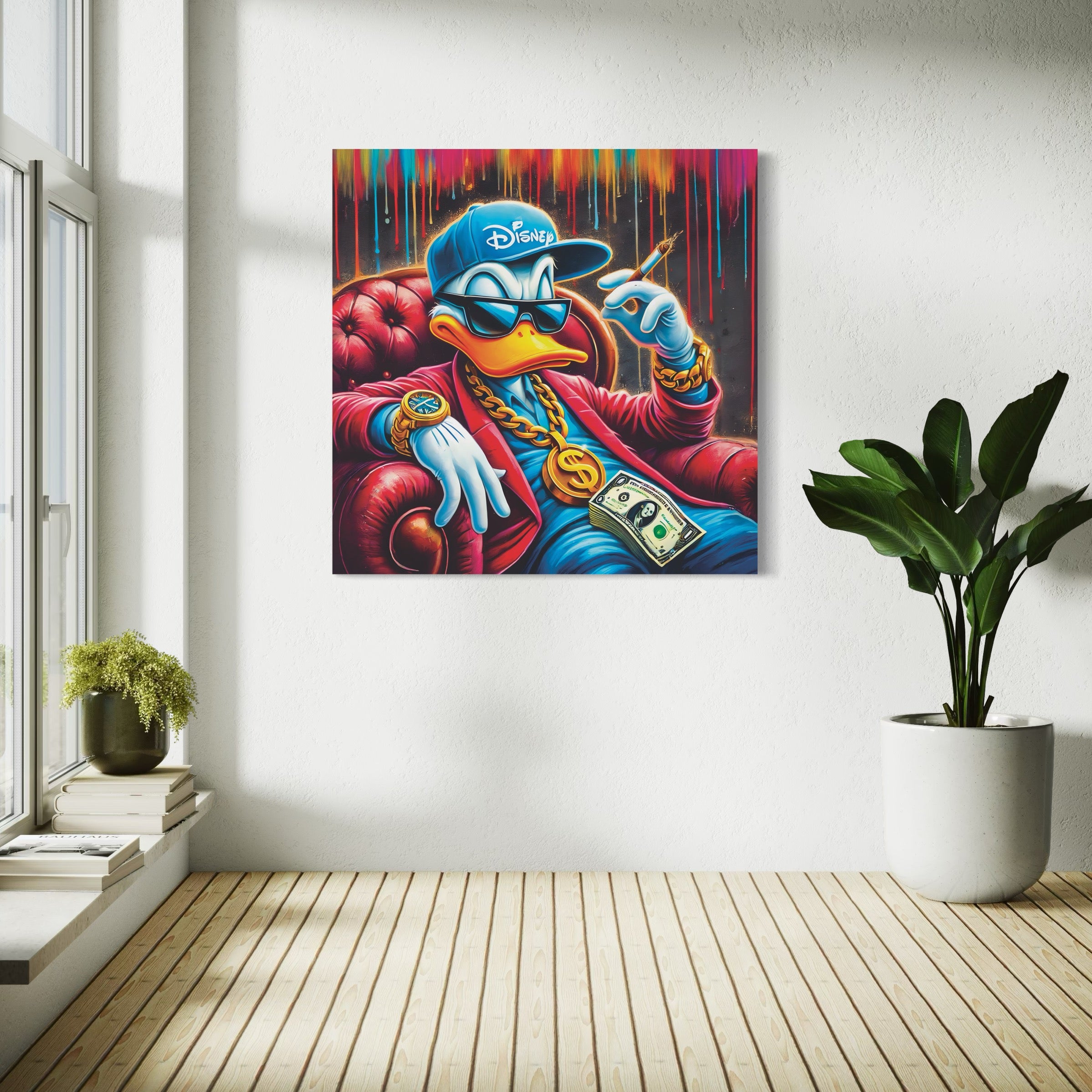 Tableau Donald Duck États-Unis Luxe - Déco Murale Design / Cadre Mural