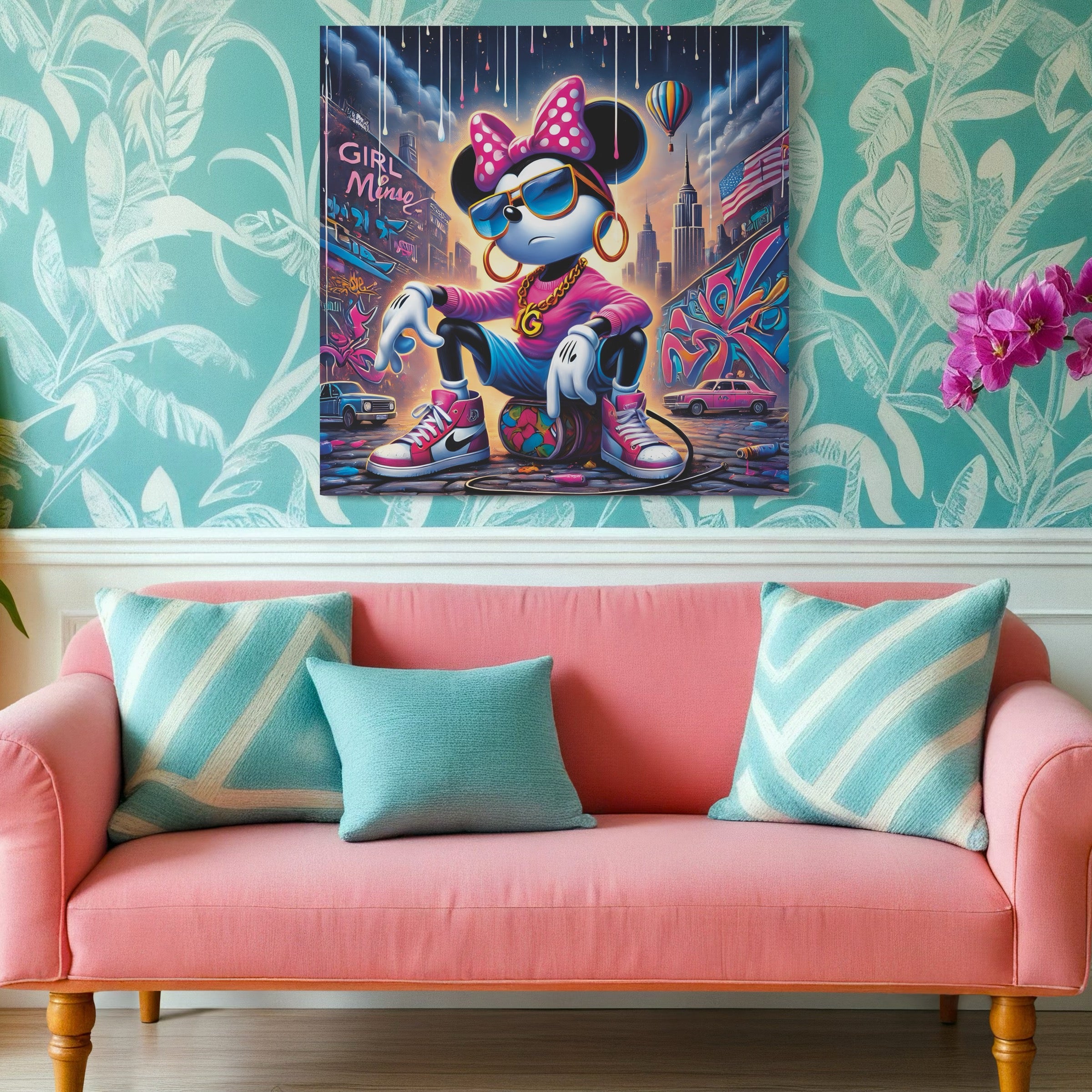 Tableau Minnie Street Style - Décoration Murale Design