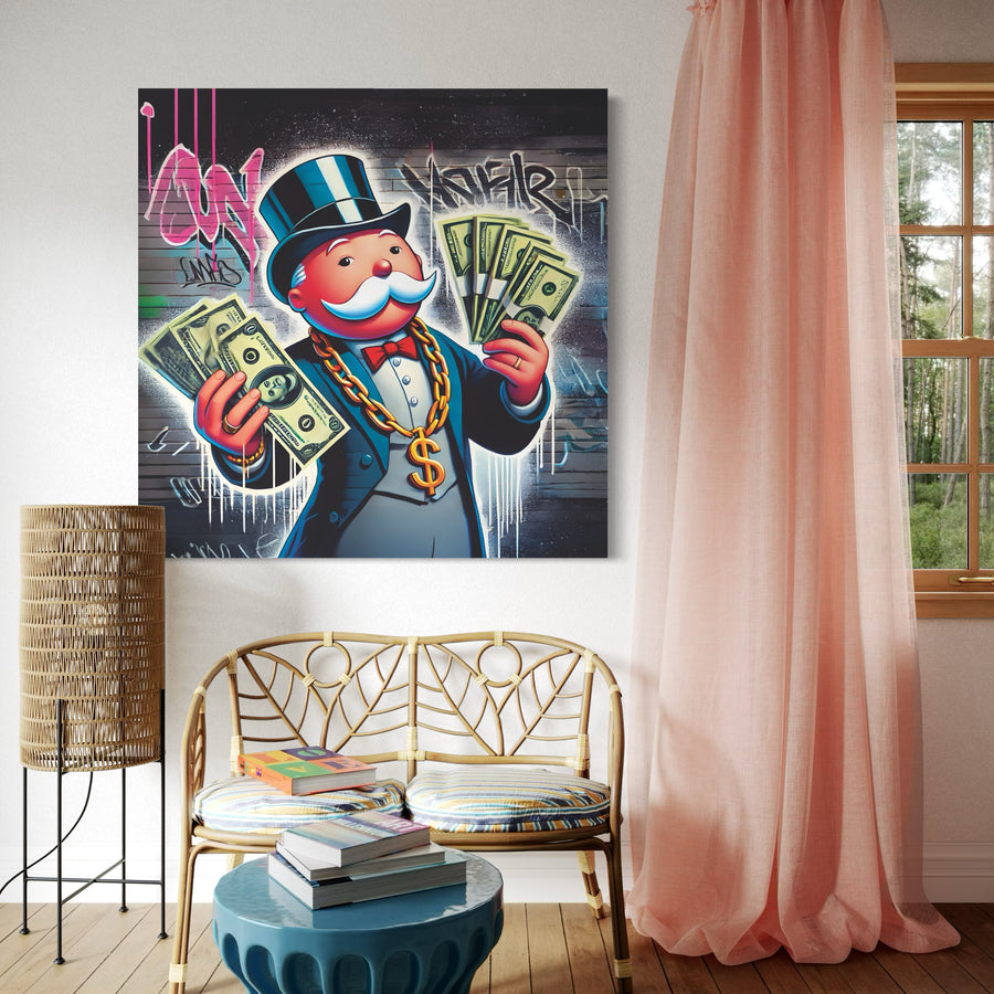 Tableau Monopoly Street Luxe - Décoration Murale Moderne