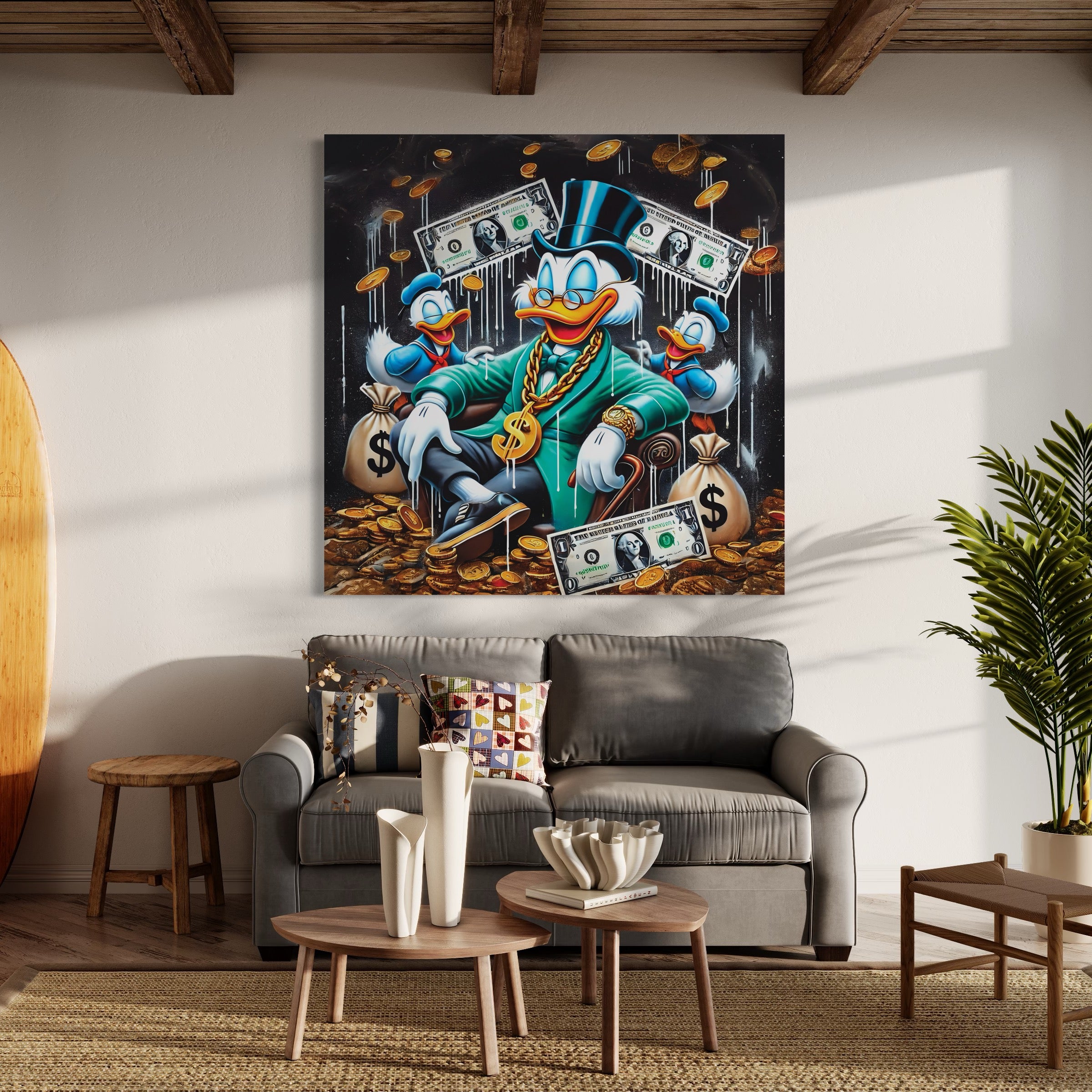 Tableau Picsou Luxe - Déco Murale Design et Moderne Pop Art