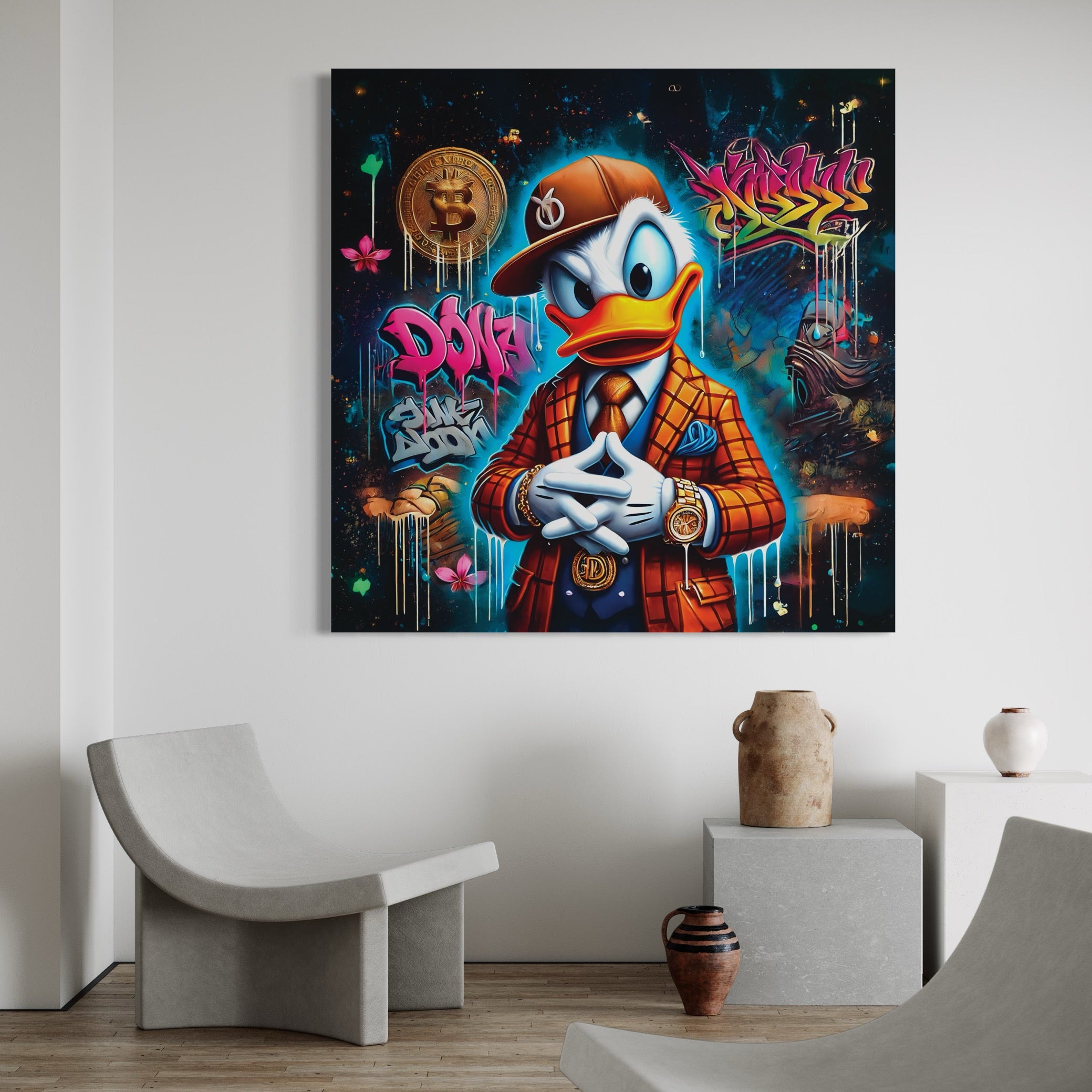 Tableau Donald Duck Graffiti États-Unis - Déco Murale Design