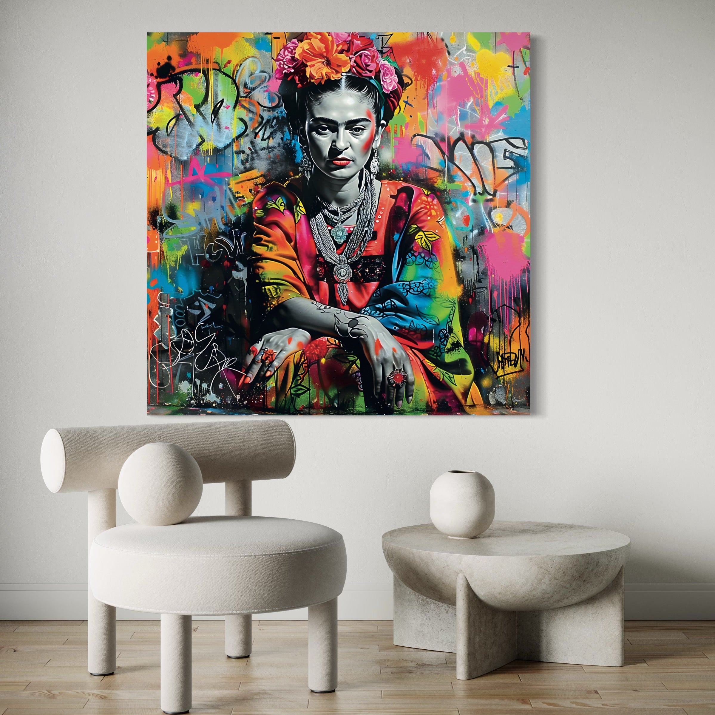 Tableau Street Art Frida Kahlo - Décoration Contemporaine - Fabulartz.fr
