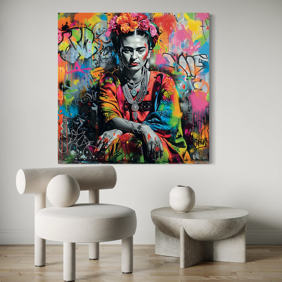Tableau Street Art Frida Kahlo - Décoration Contemporaine