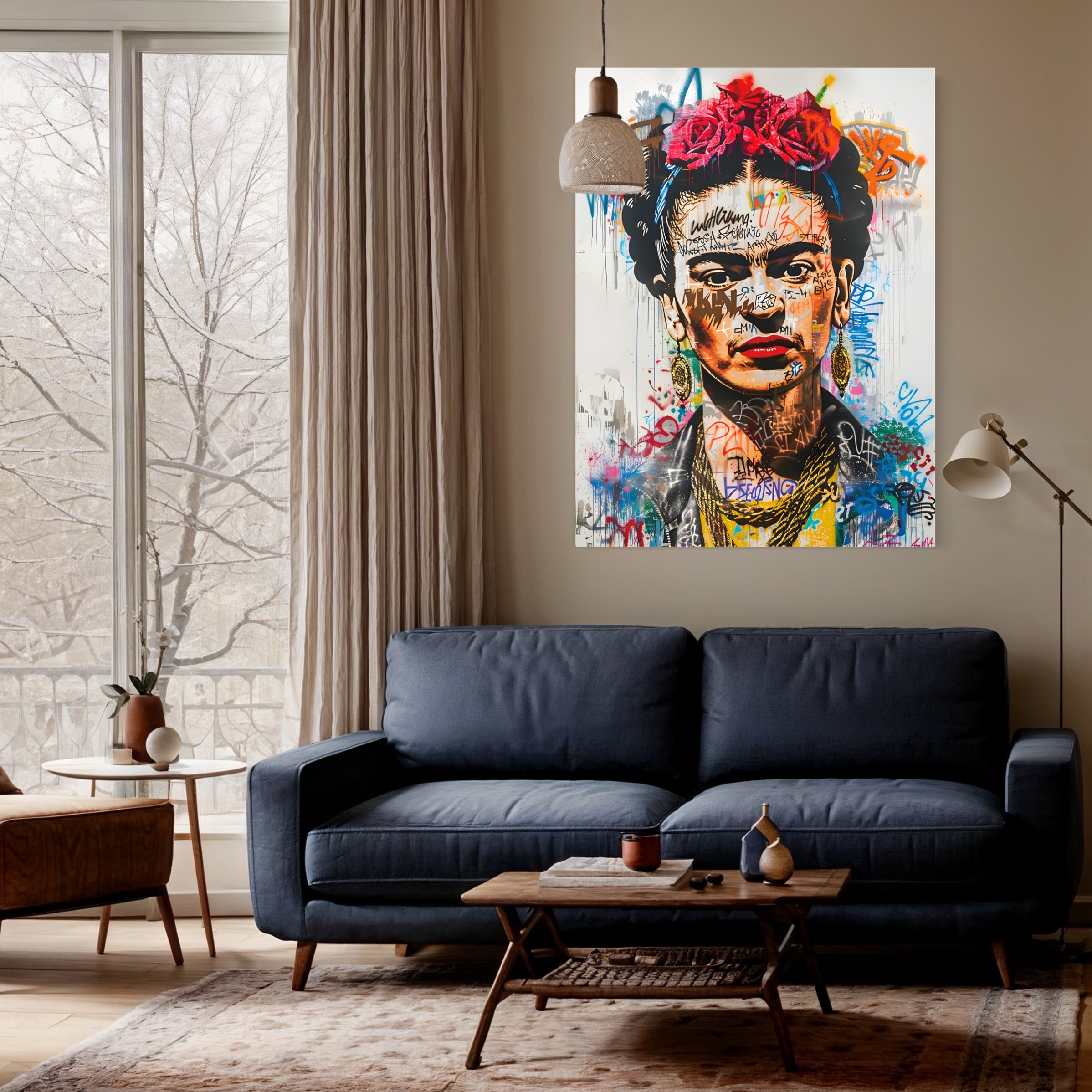 Tableau Contemporain Frida Kahlo - Cadre Déco Tendance - Fabulartz.fr
