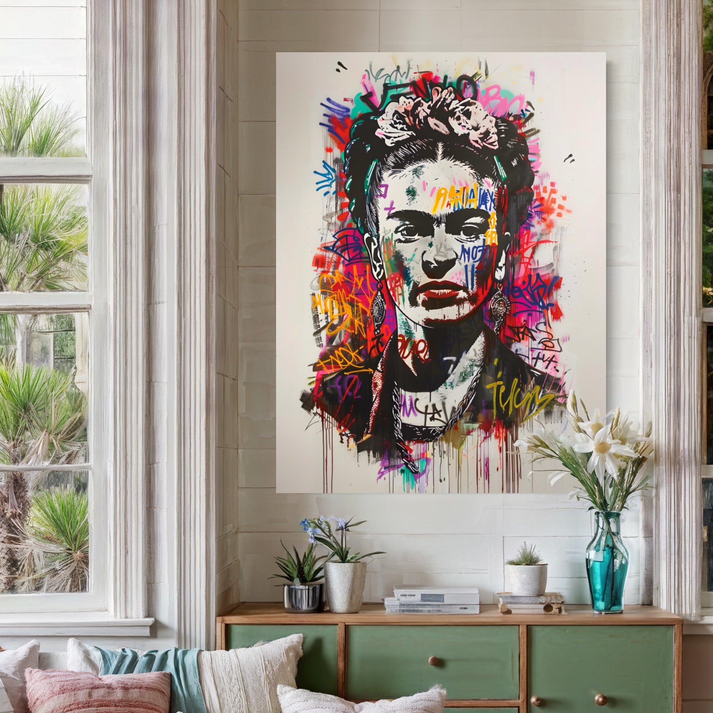 Tableau Vibrant Frida Kahlo - Décoration Murale Inspirante - Fabulartz.fr