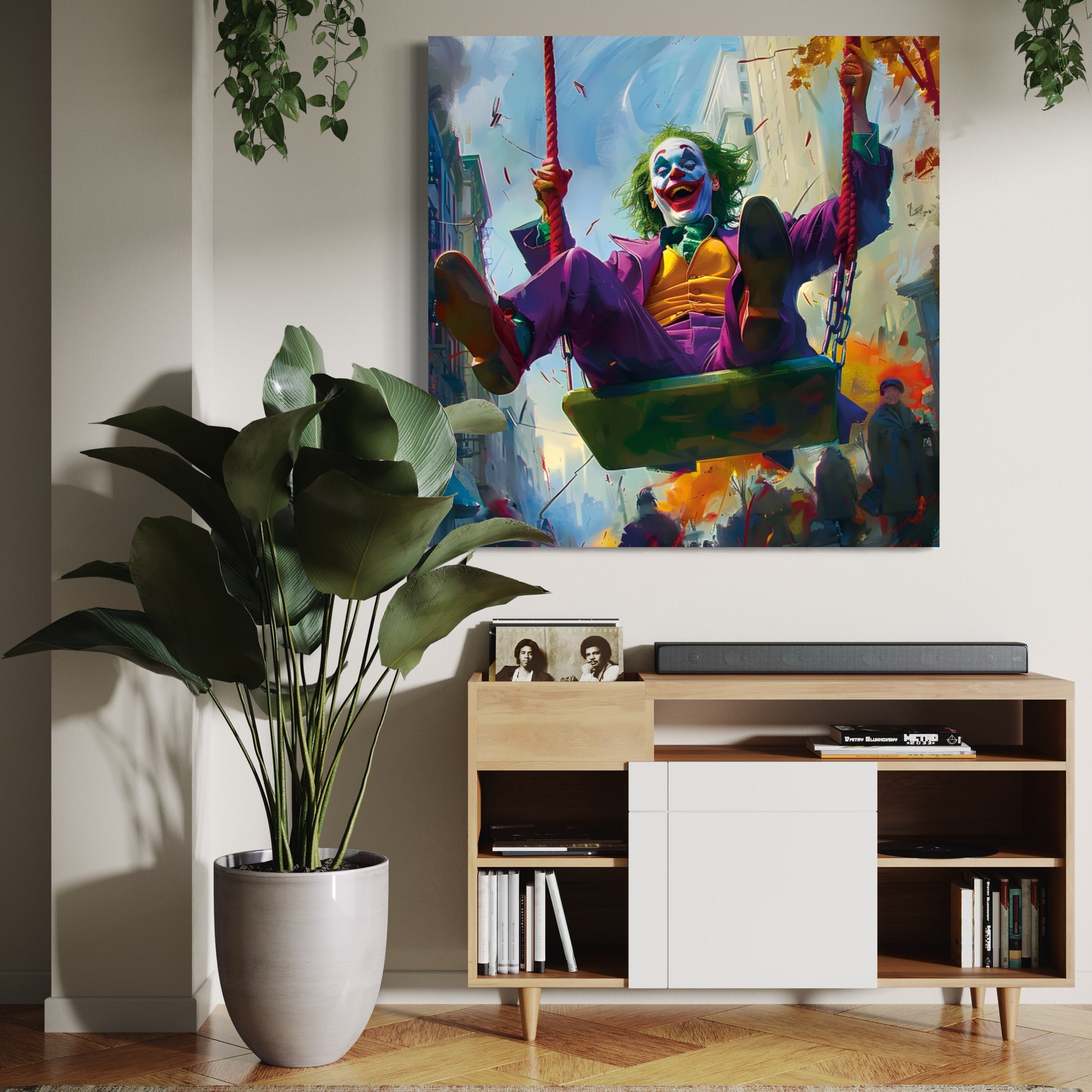 Tableau Vivant du Joker - Décoration Murale Colorée - Fabulartz.fr