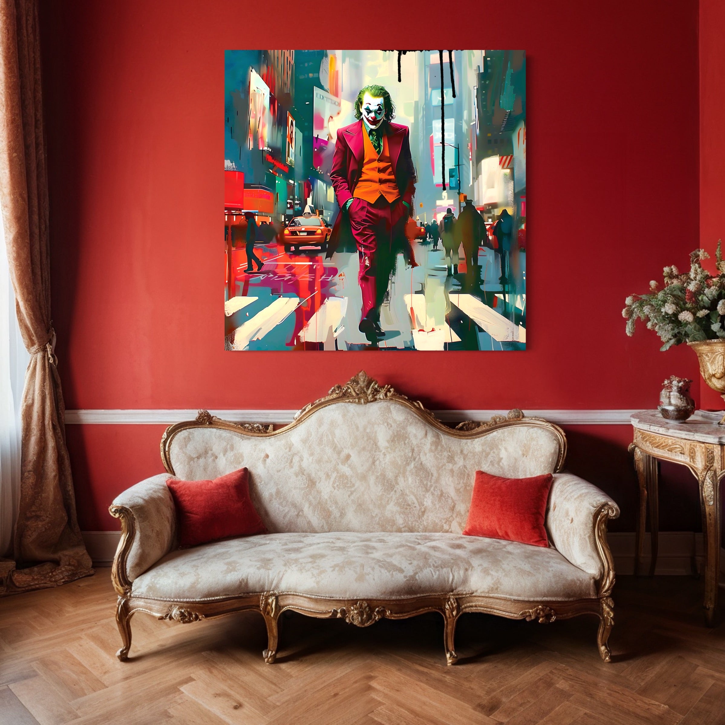 Tableau Joker dans la Ville - Décoration Urbaine et Moderne - Fabulartz.fr