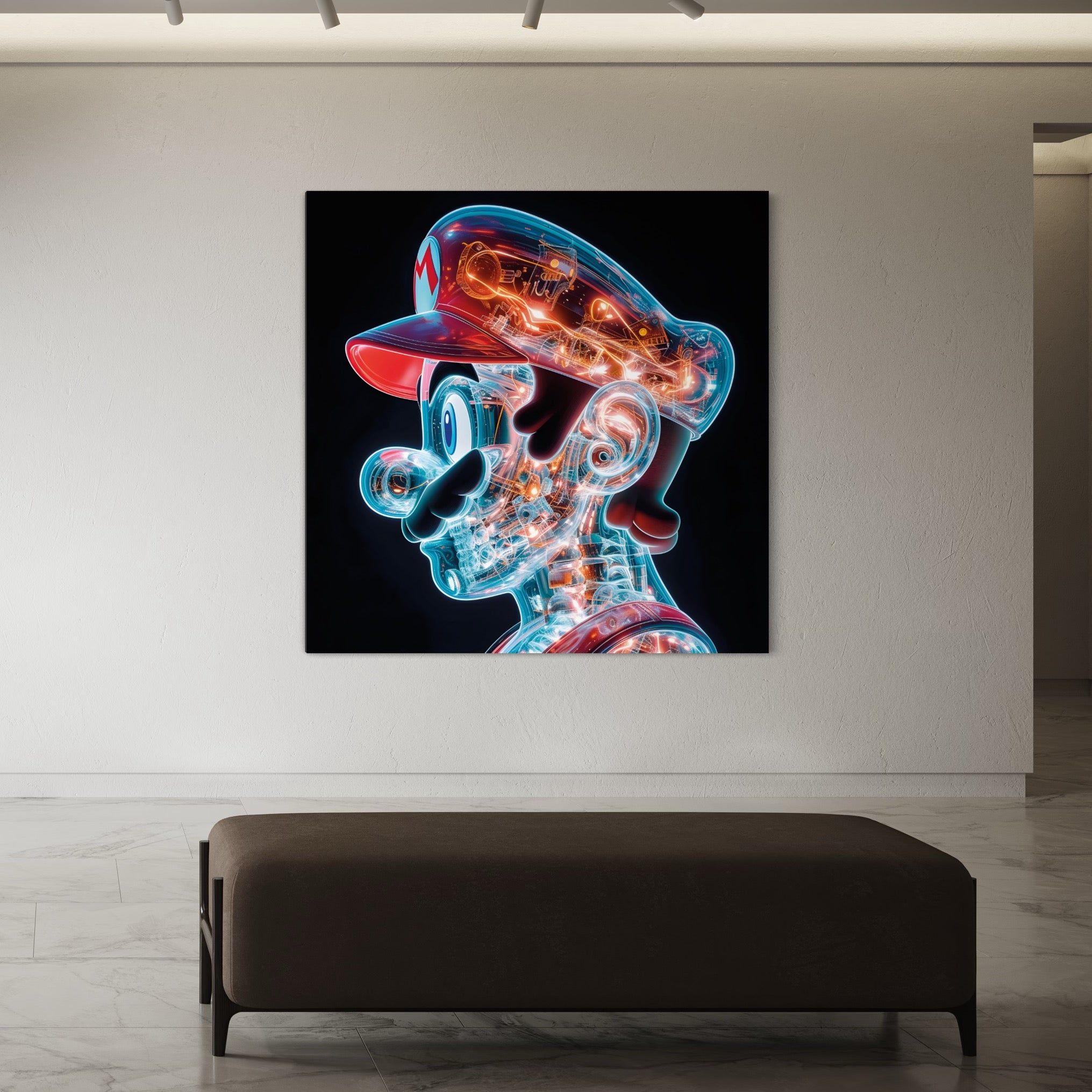 Tableau Mario Futuriste Design - Décoration Murale Unique - Fabulartz.fr