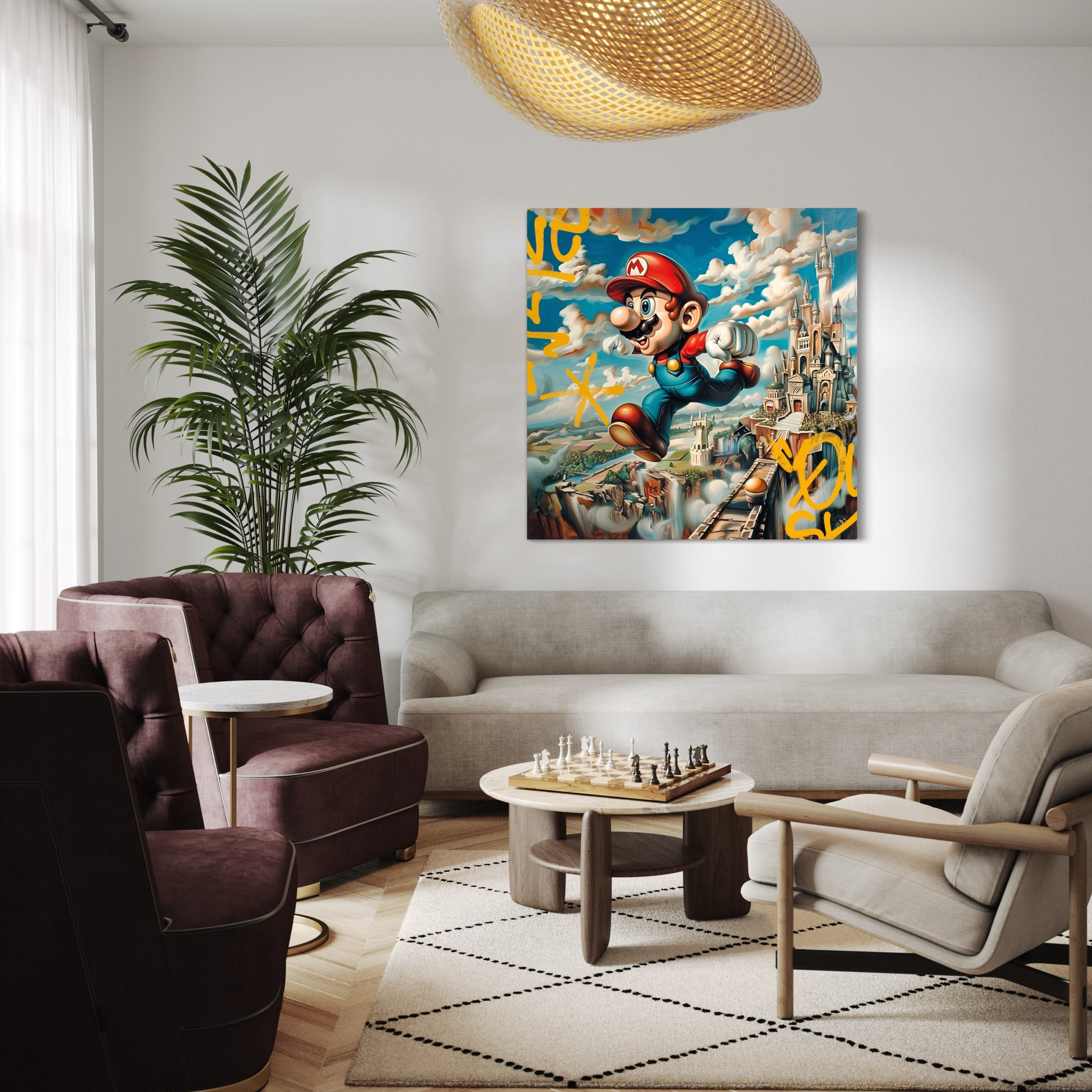 Tableau Mario Aventure - Décoration Murale Idéale Fans Jeux Vidéo - Fabulartz.fr