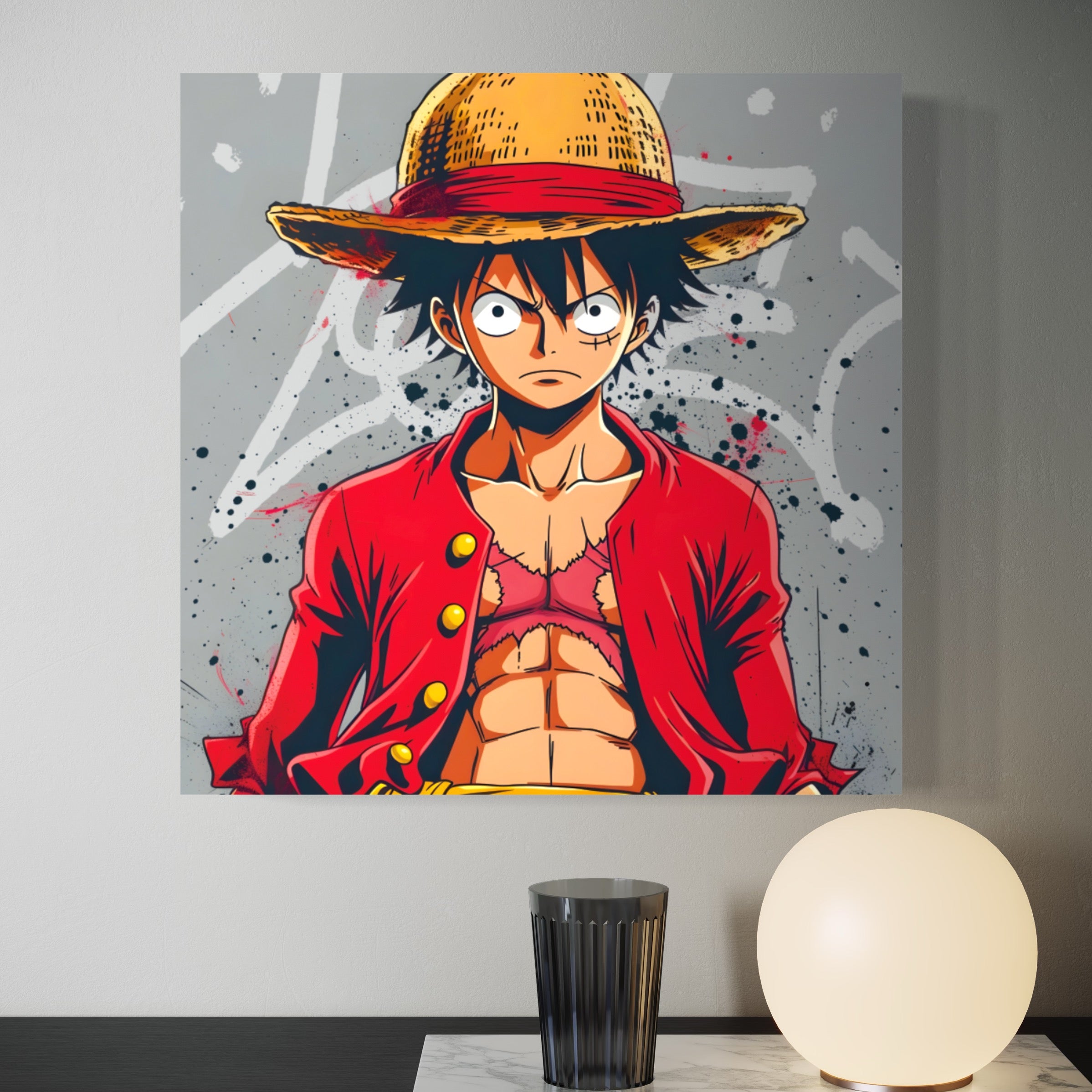 Tableau One Piece - Luffy Portrait - Décoration Murale Design - Fabulartz.fr