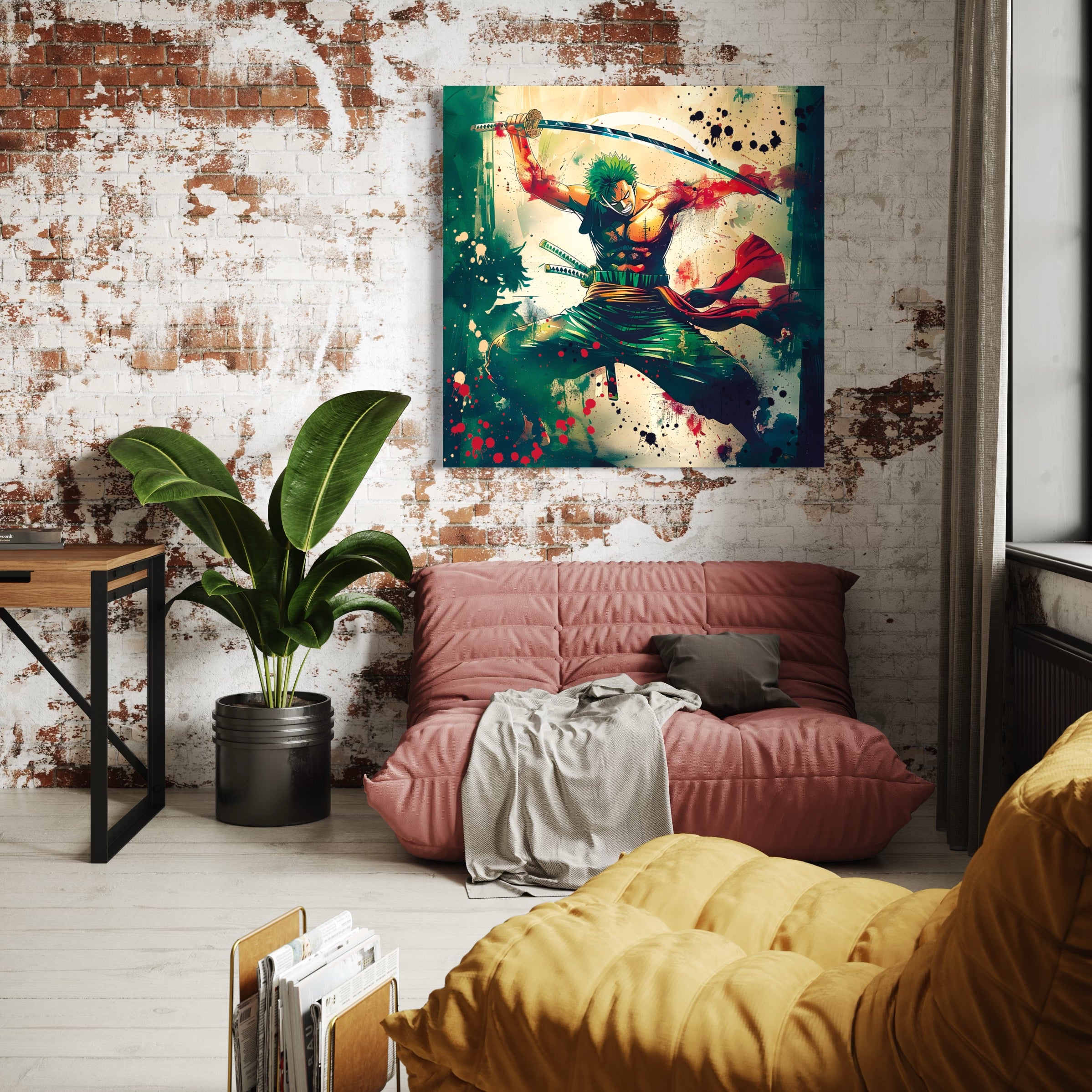 Tableau One Piece - Zoro en Action - Décoration Murale Design - Fabulartz.fr