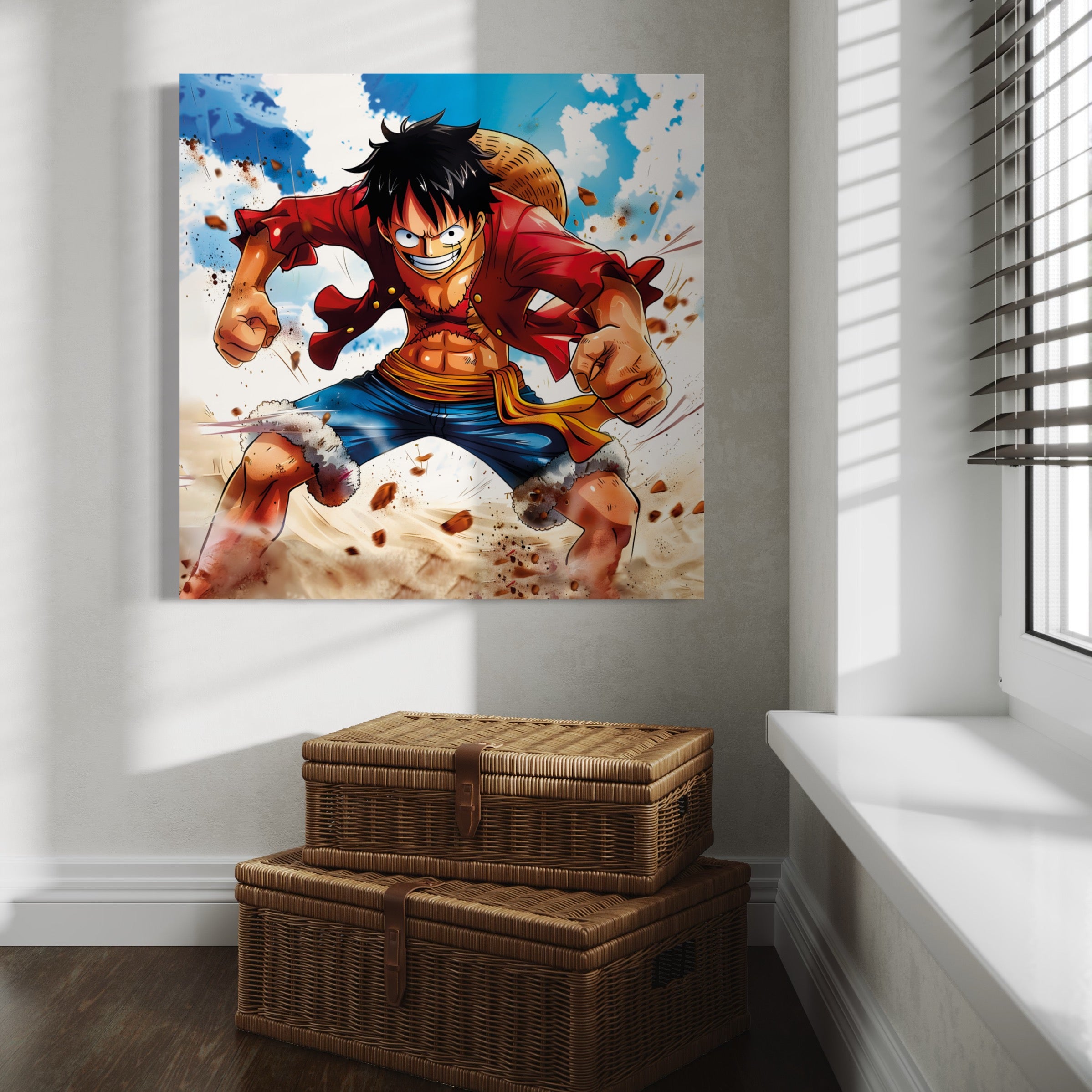 Tableau One Piece Luffy en Combat - Décoration Murale Design - Fabulartz.fr