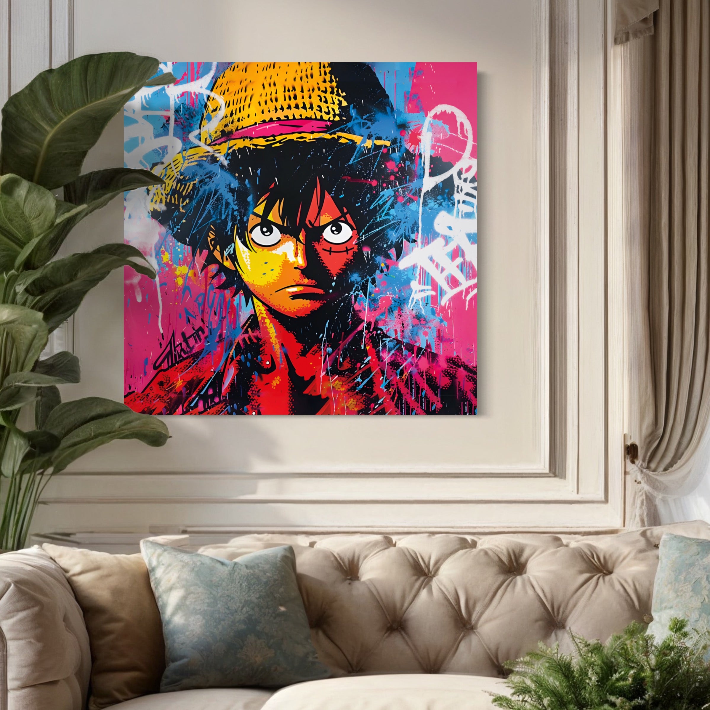 Tableau One Piece - Luffy Pop Art - Décoration Murale Design - Fabulartz.fr
