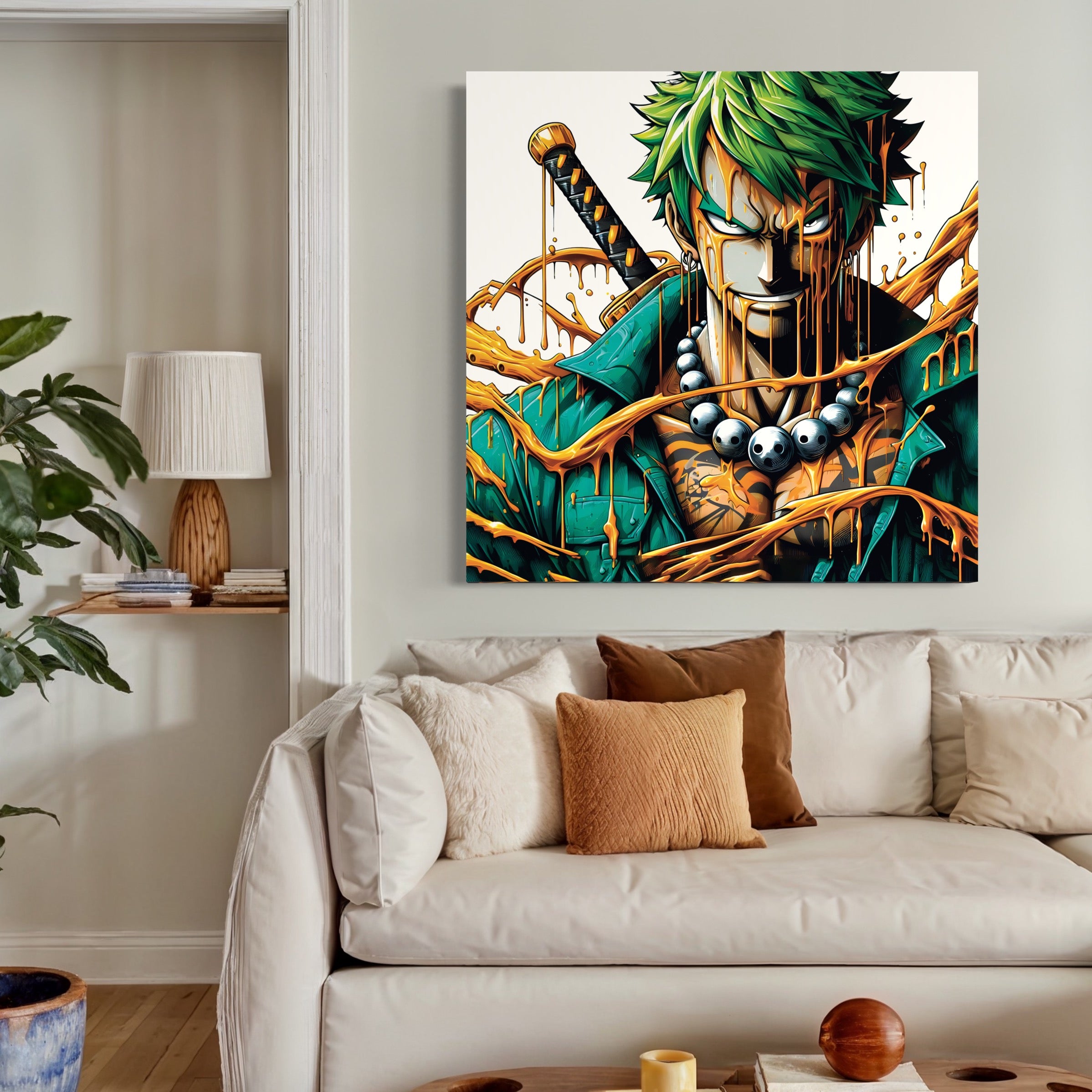 Tableau One Piece - Zoro Style Fluide - Décoration Murale Design - Fabulartz.fr