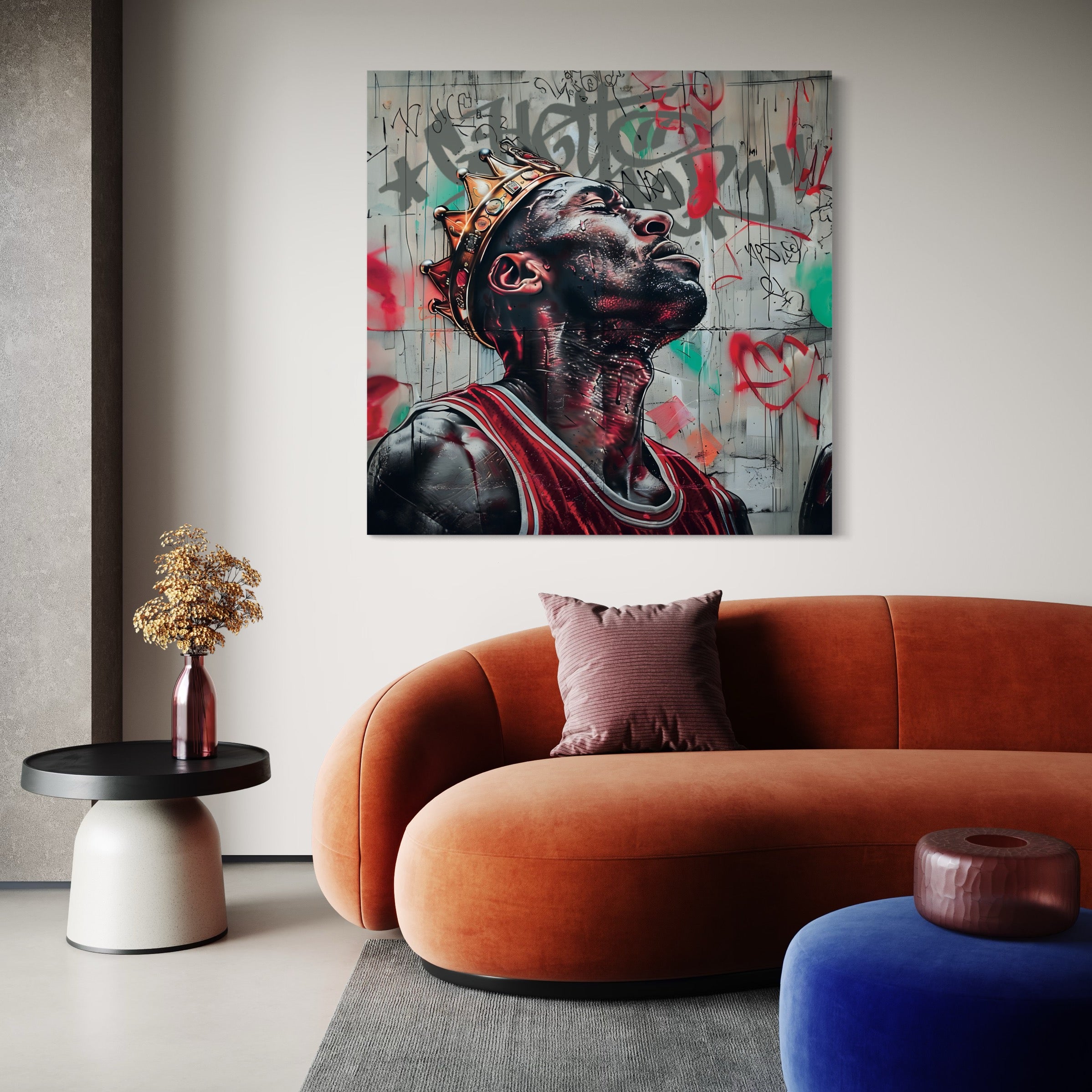 Tableau Michael Jordan King - Décoration Murale Unique - Fabulartz.fr