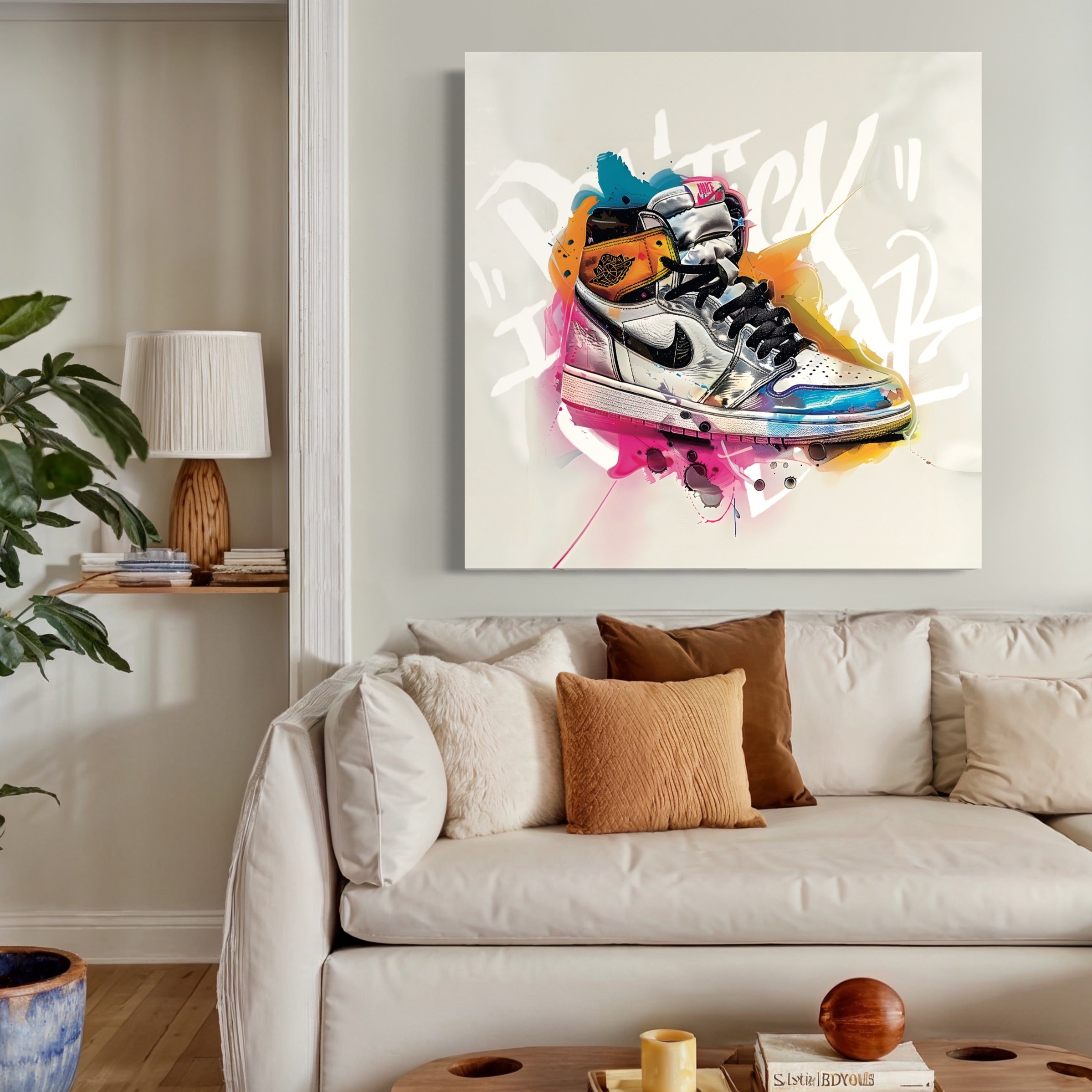 Tableau Sneakers Nike Multicolores - Décoration Murale Design - Fabulartz.fr