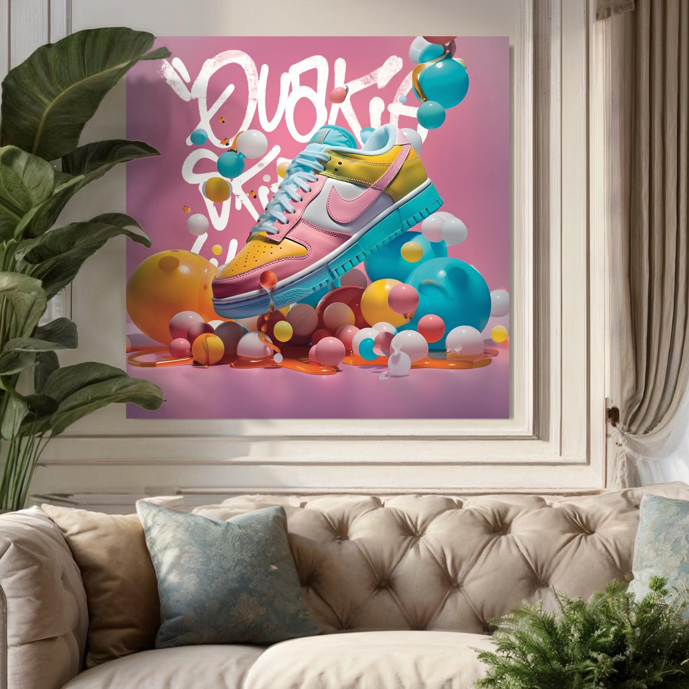 Tableau Sneakers Nike Pastel - Décoration Murale Design - Fabulartz.fr
