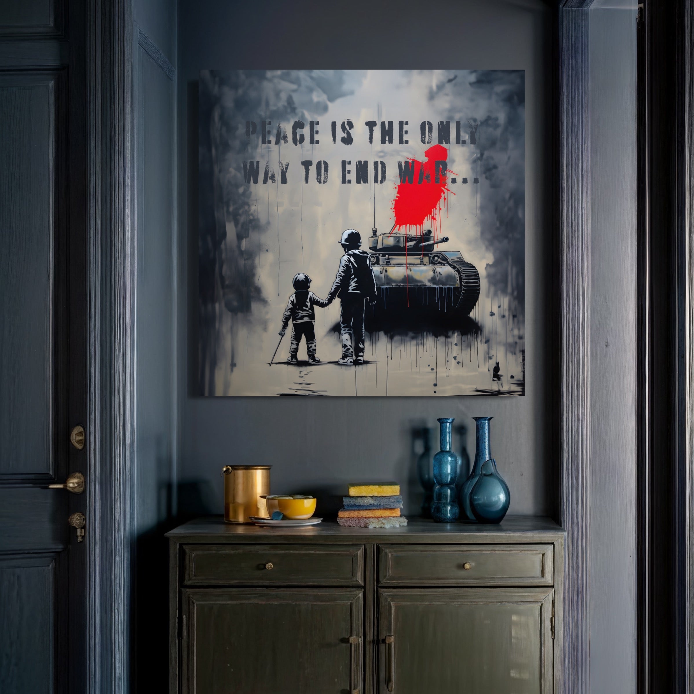 Tableau Street Art Paix - Décoration Murale Design & Déco - Fabulartz.fr