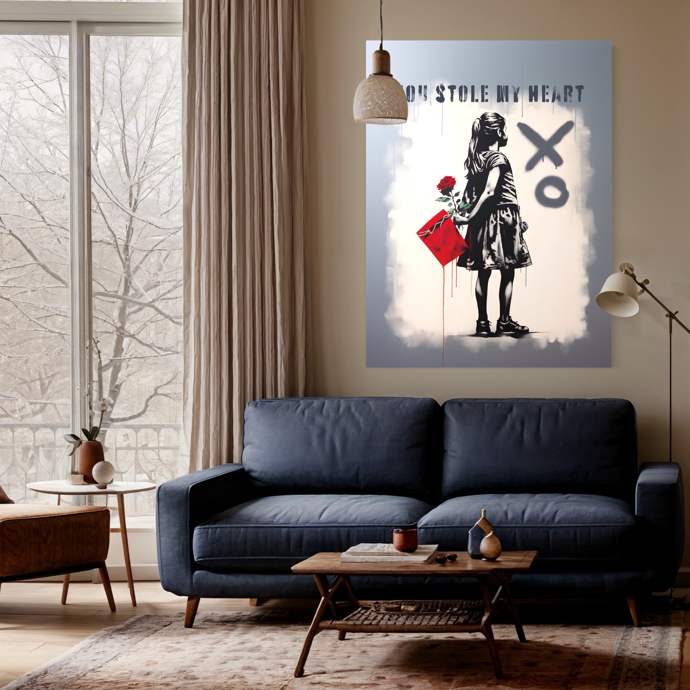 Tableau Street Art Amour Volé - Décoration Murale Design & Déco - Fabulartz.fr