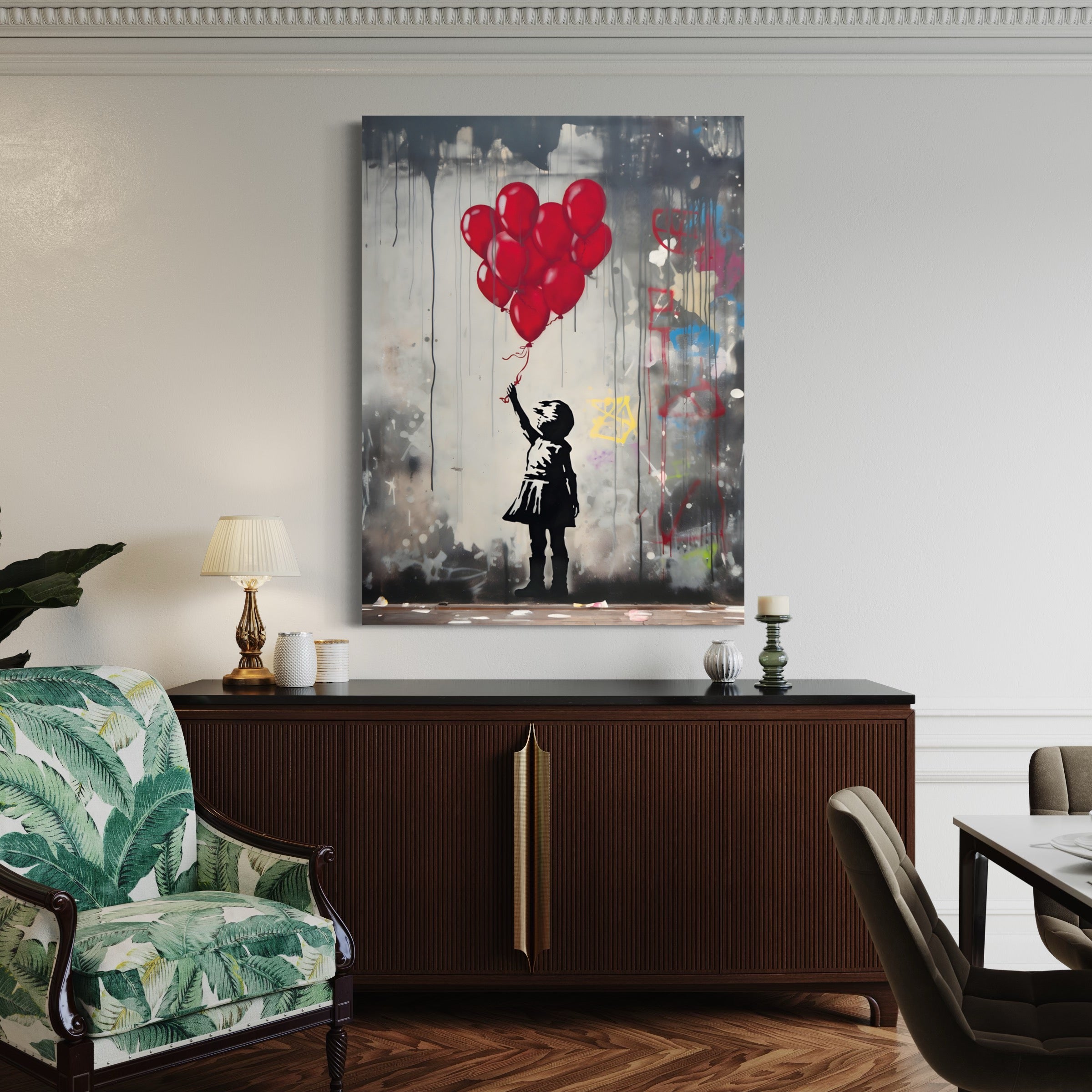 Tableau Street Art Ballons - Décoration Murale Design & Déco - Fabulartz.fr