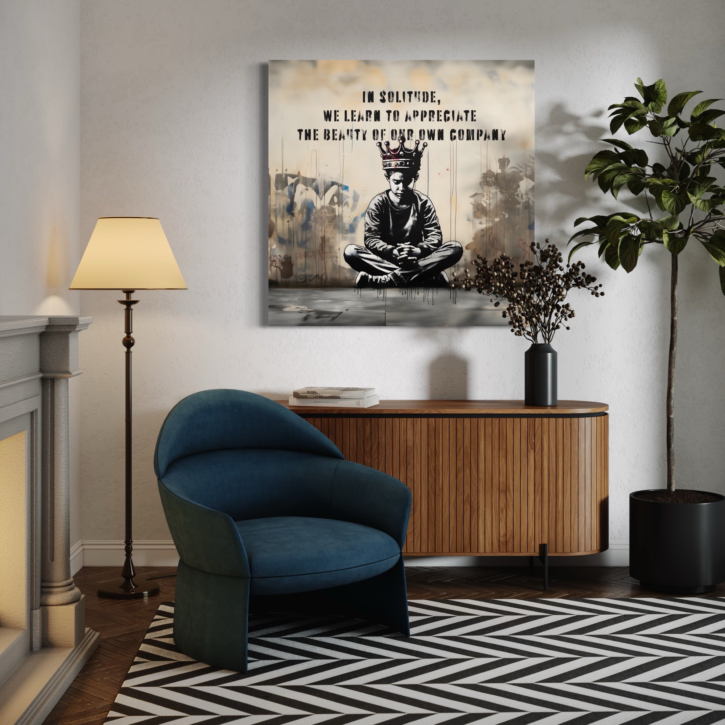 Tableau Street Art Solitude - Décoration Murale Design & Déco - Fabulartz.fr