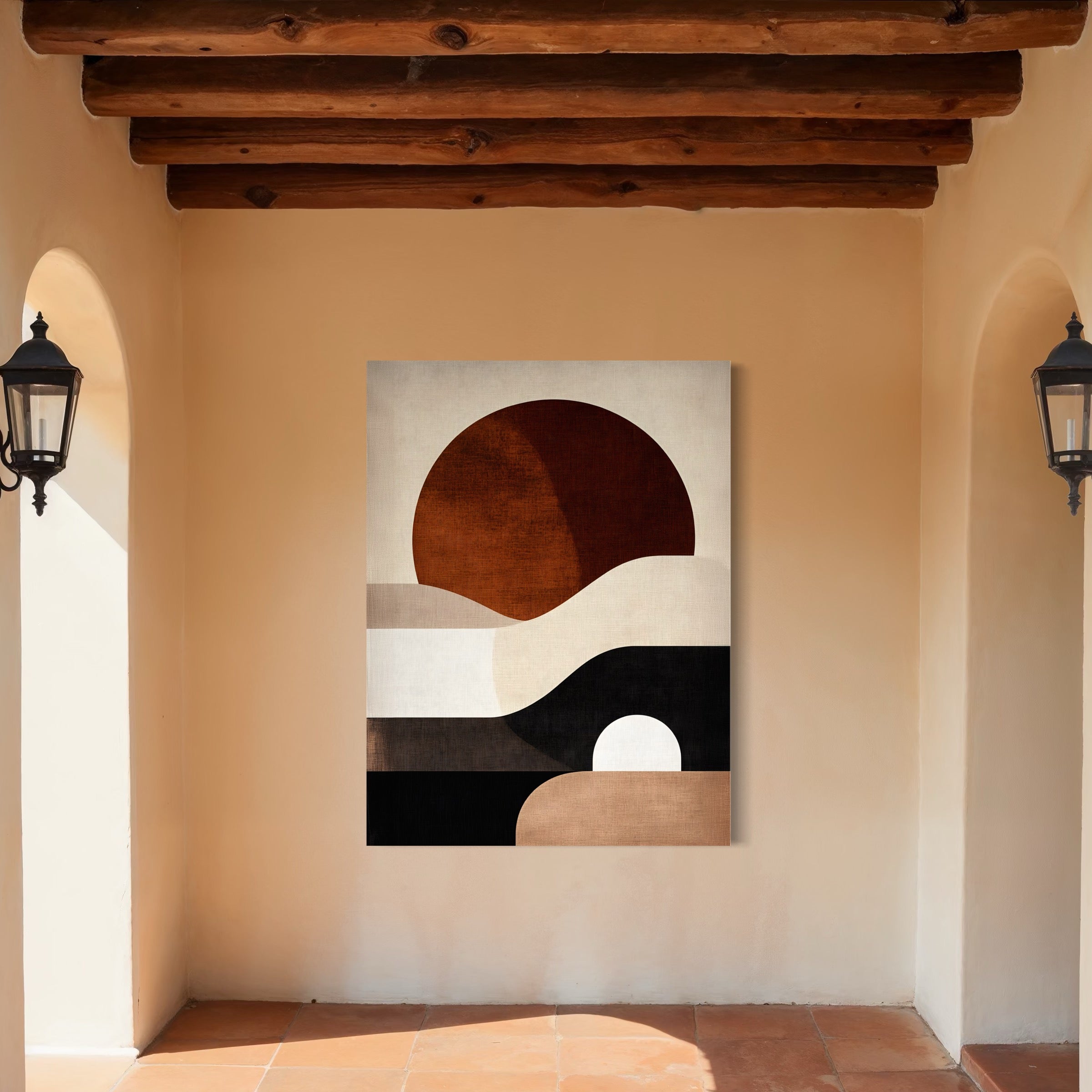 Tableau Abstrait - Coucher Terrestre