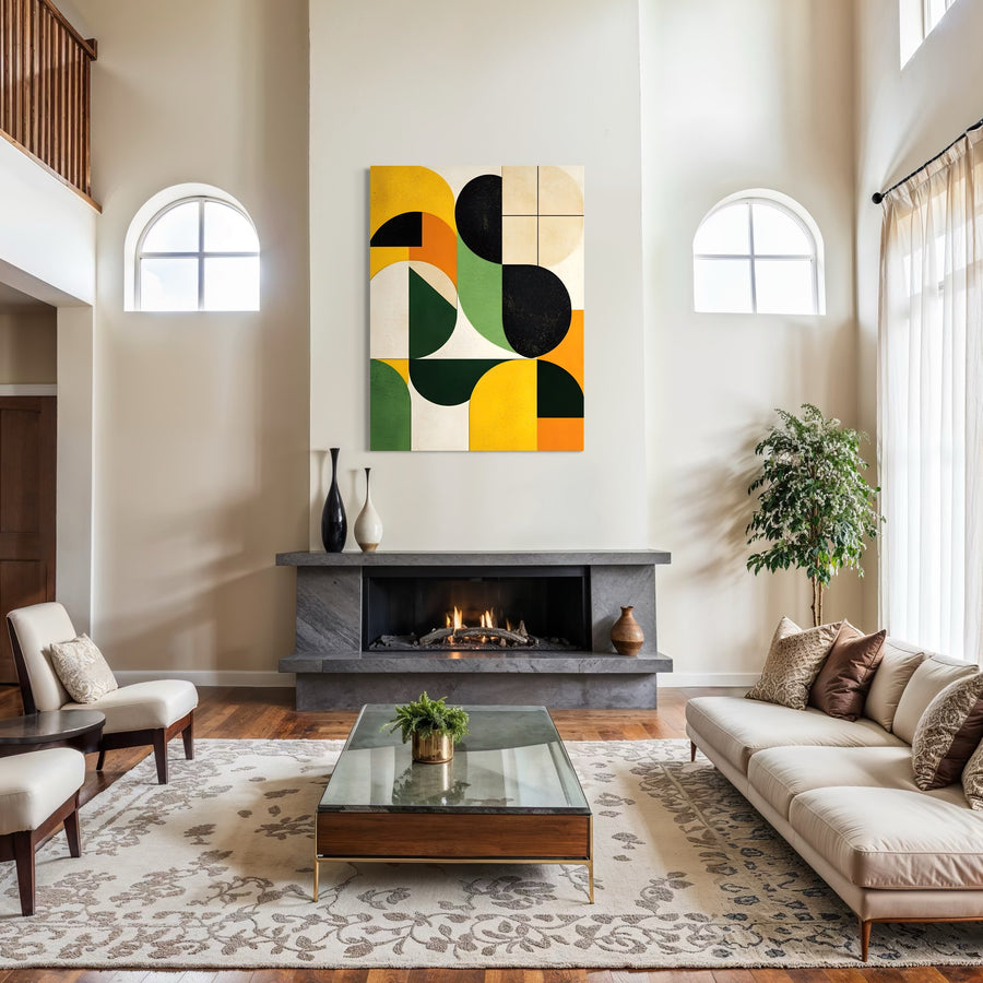 Modern abstract painting - Geometric Cosmos