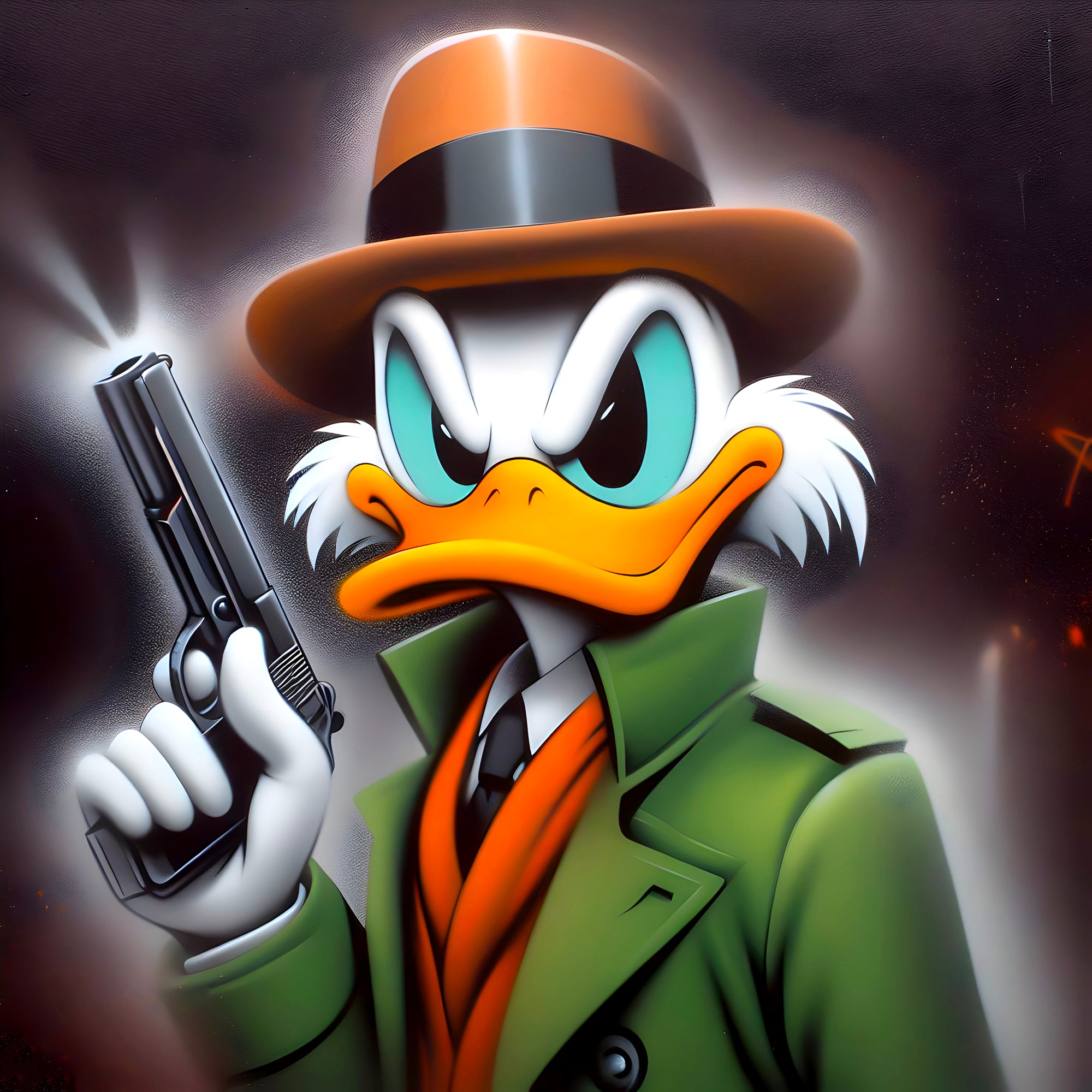 Tableau Picsou Le Gangster - Décoration Murale Design - Fabulartz.fr