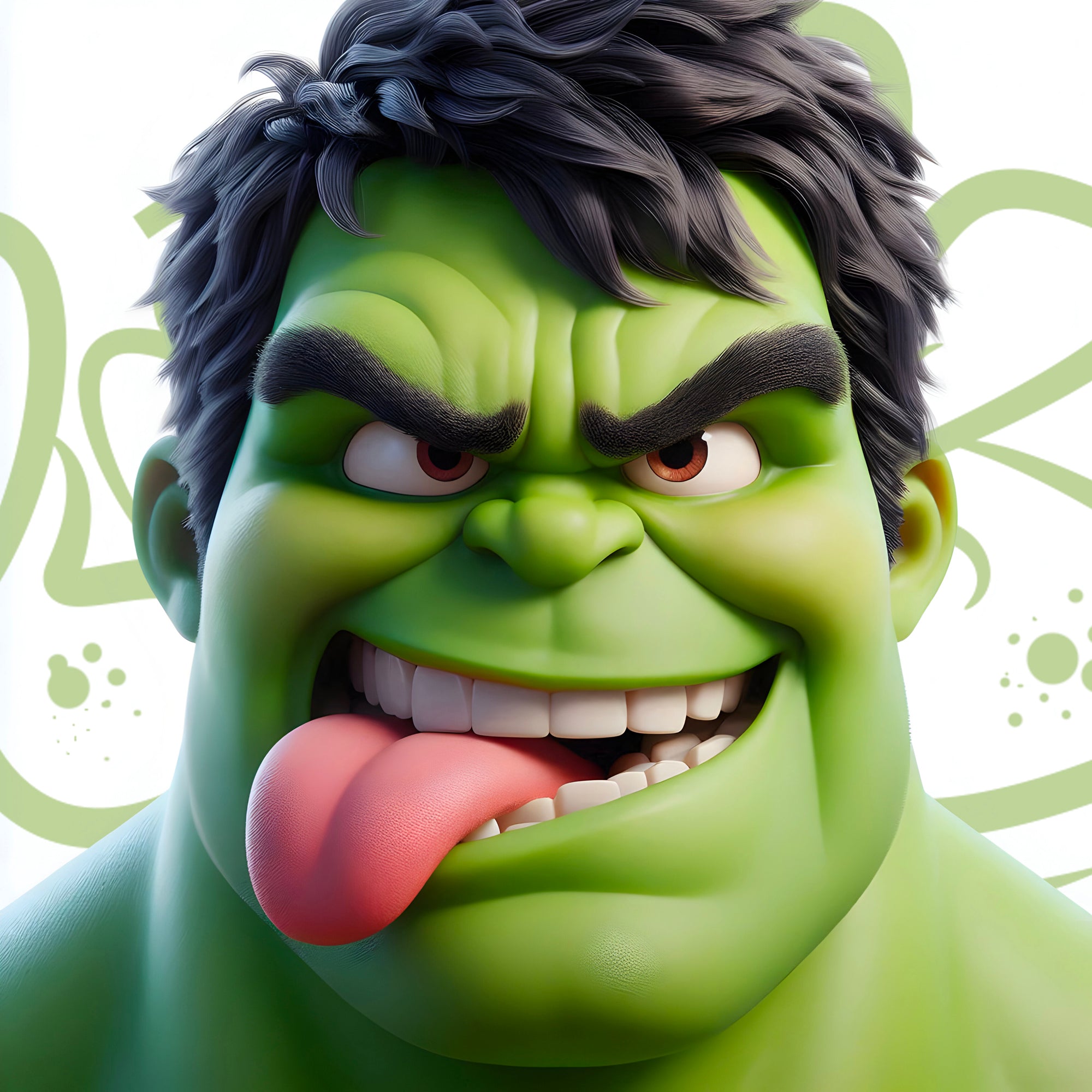 Tableau Portrait Hulk Malicieux - Déco Murale Moderne - Fabulartz.fr