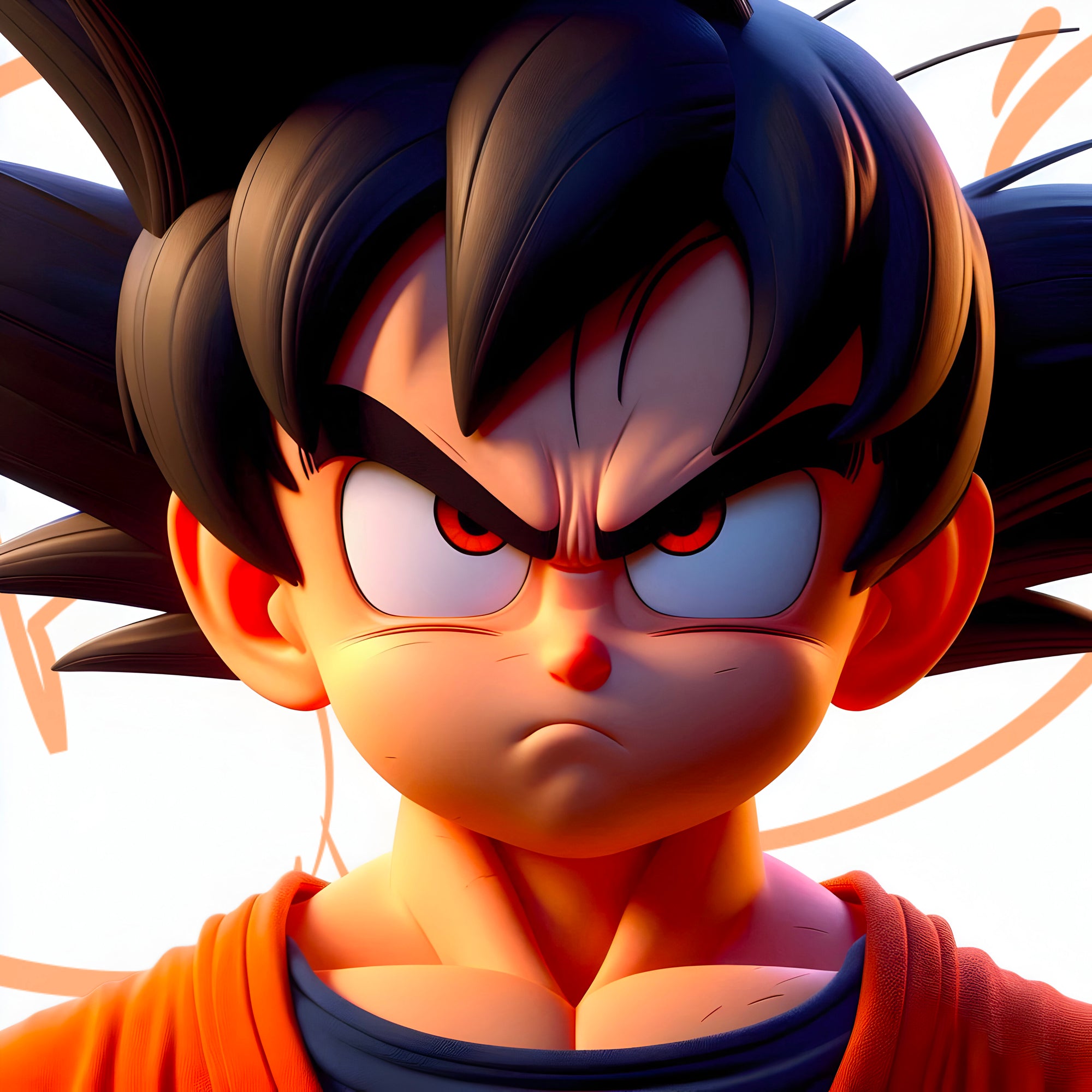 Tableau Portrait Goku Déterminé - Déco Murale Design - Fabulartz.fr