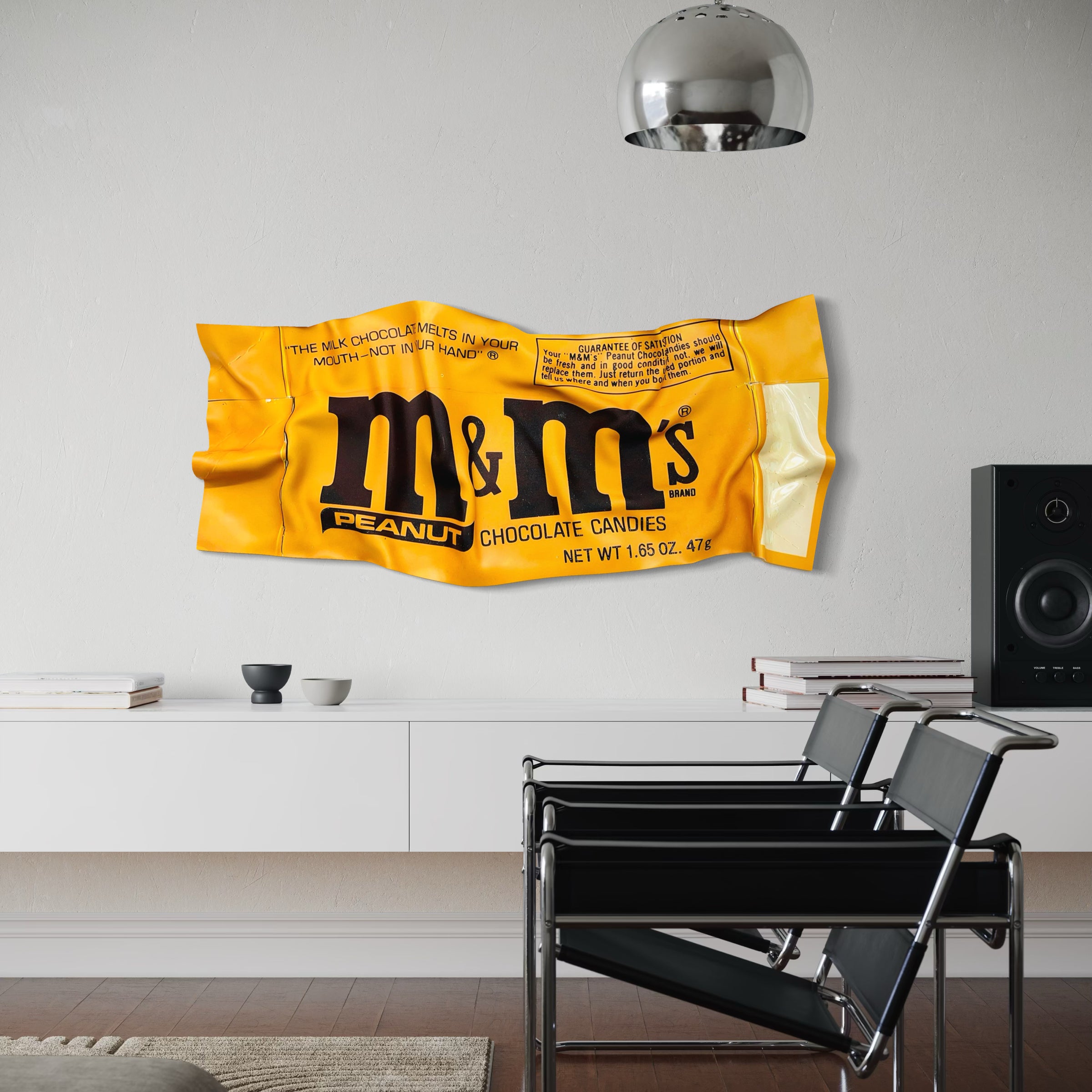 Tableau froissé - m&m's