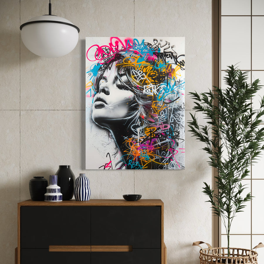 Modern abstract painting - Geometric Cosmos