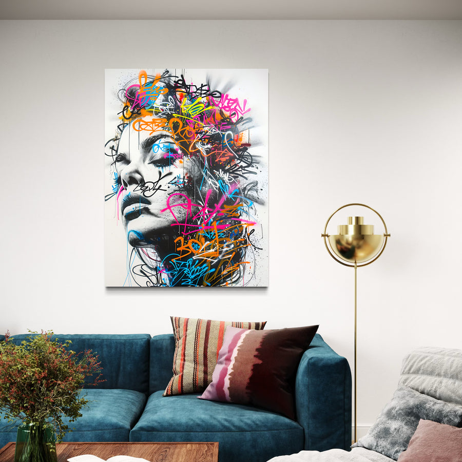 Modern abstract painting - Geometric Cosmos