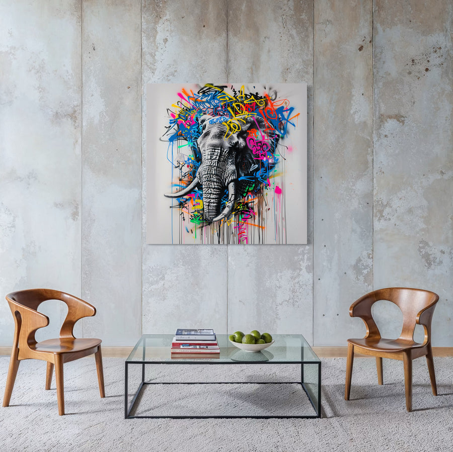 Modern abstract painting - Geometric Cosmos