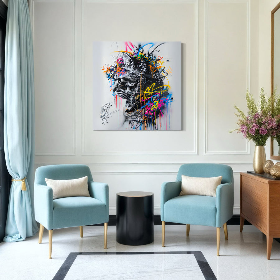Modern abstract painting - Geometric Cosmos