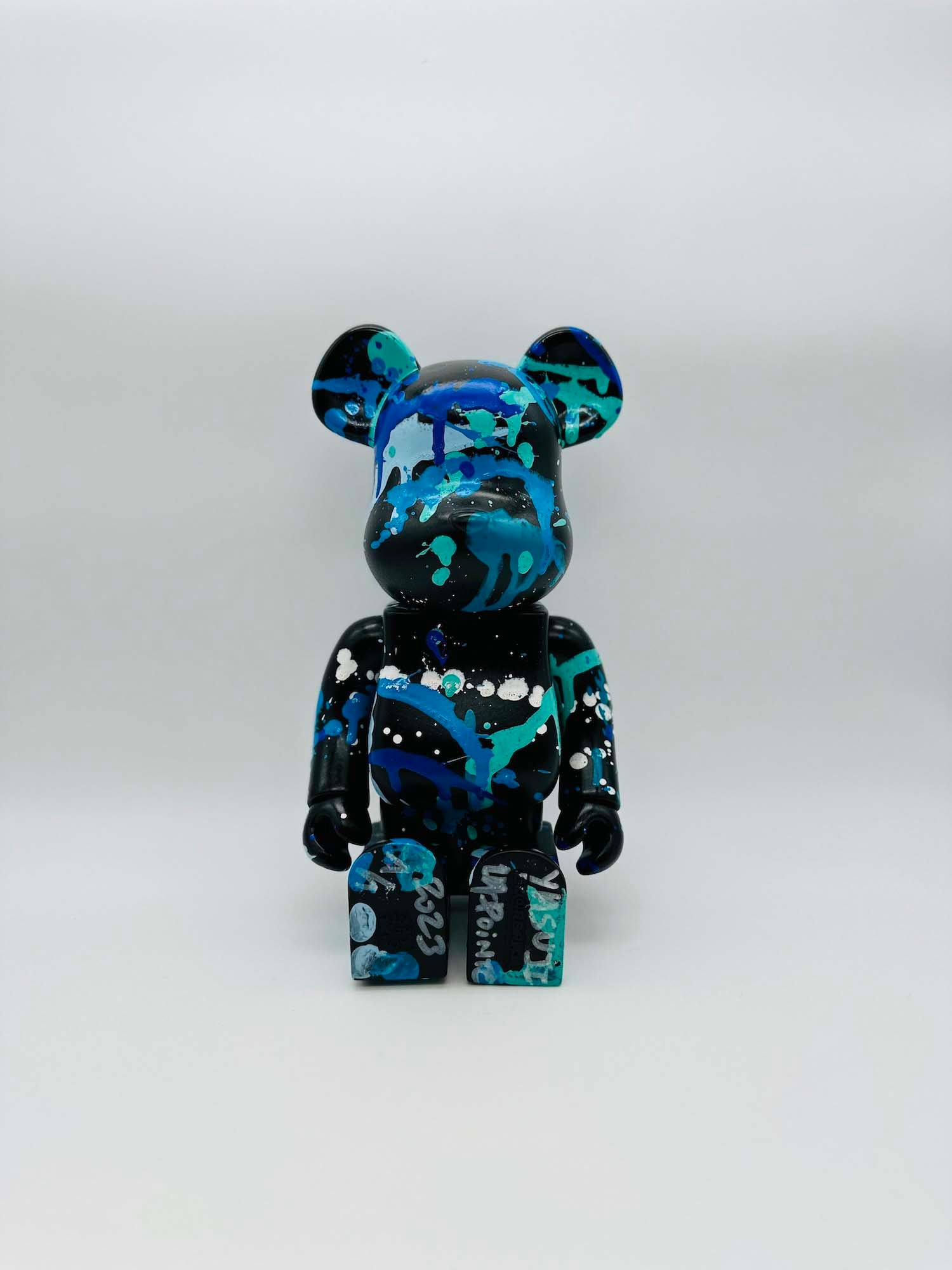 "La Pointe" Sculpture Contemporaine Bear - Street Art Bleu et Noir 1/1 - Fabulartz.fr