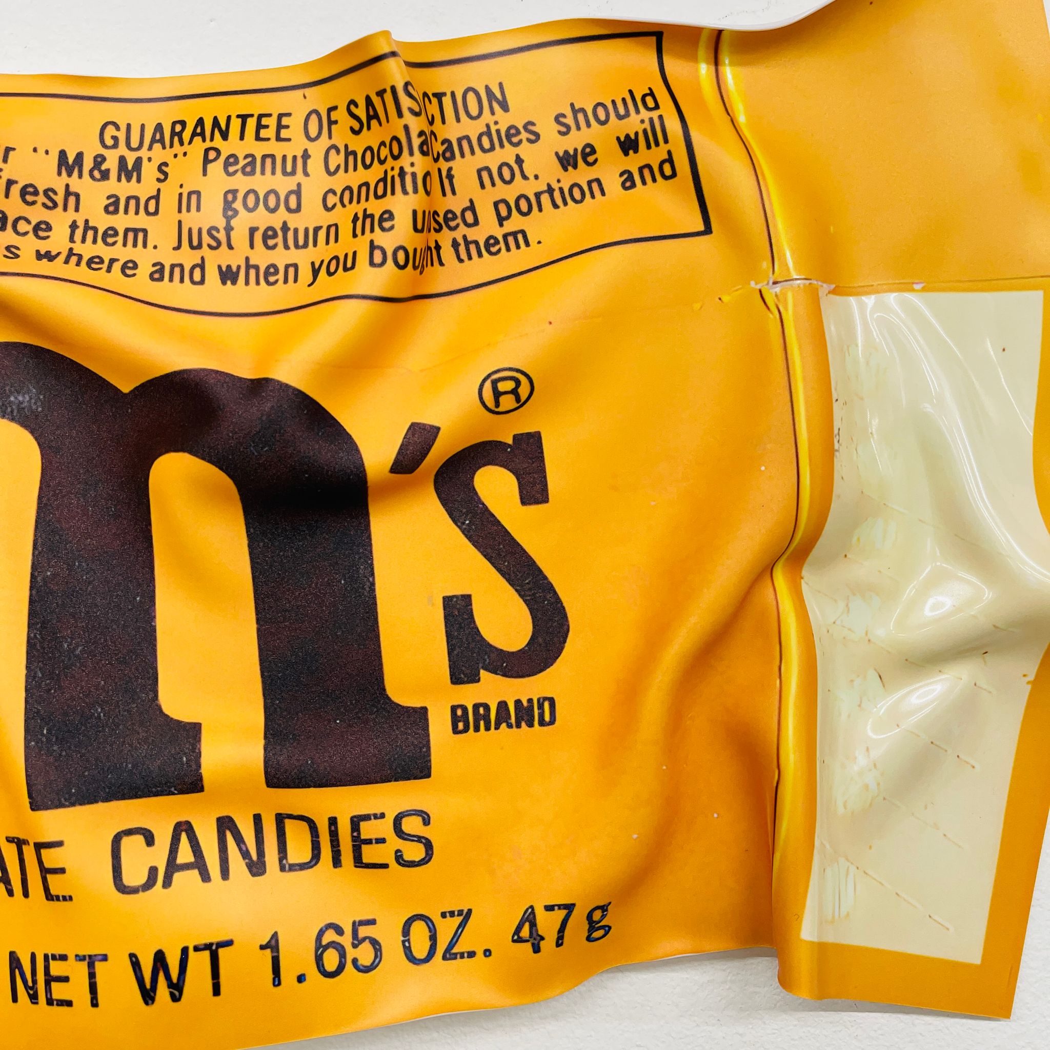 Tableau froissé - m&m's
