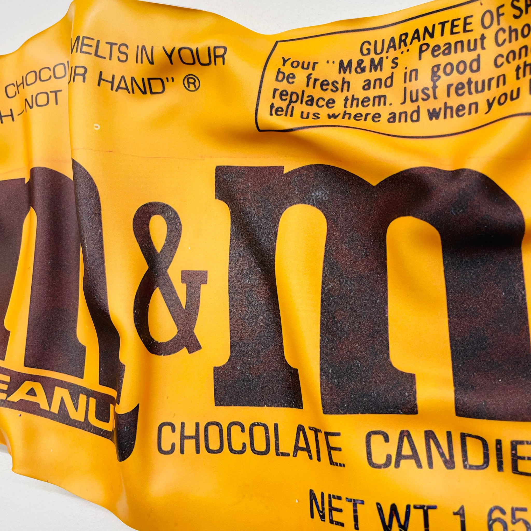 Tableau froissé - m&m's