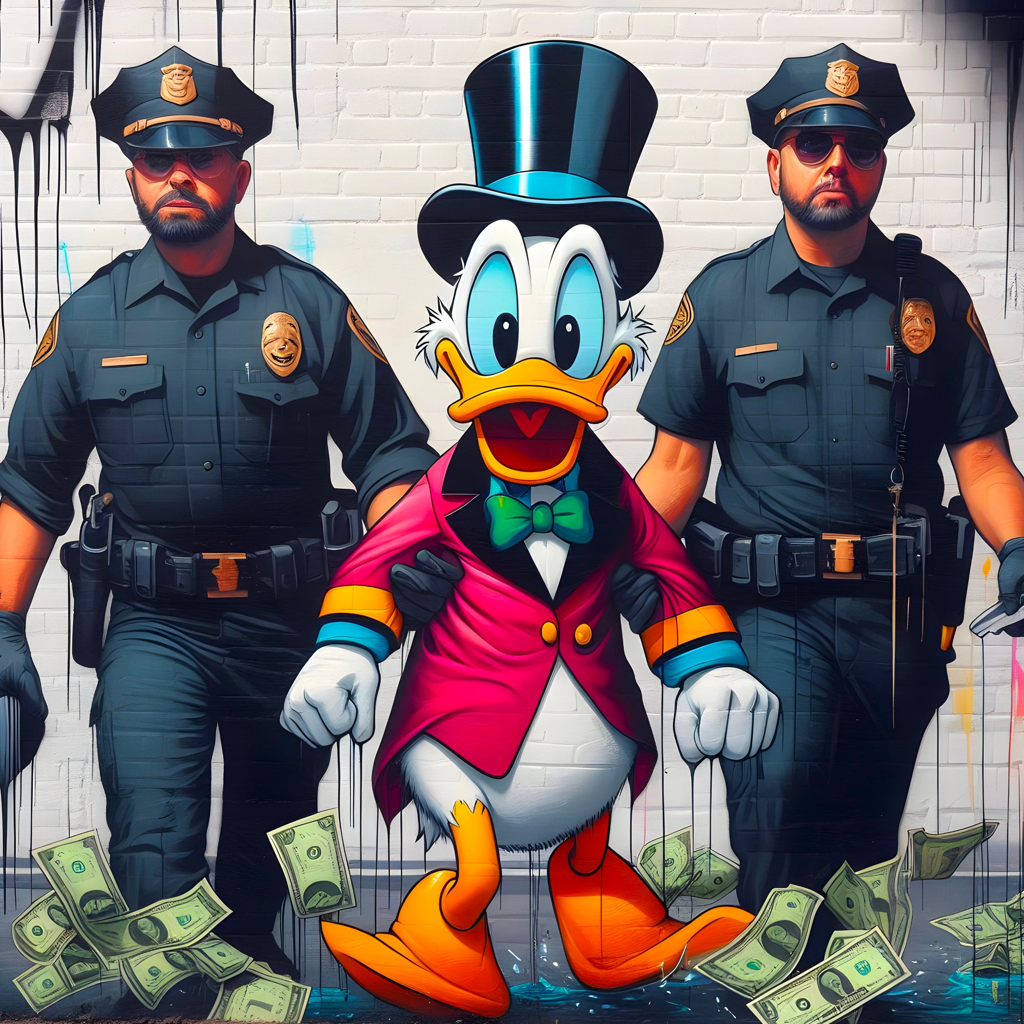 Tableau Picsou Arrestation – Décoration Murale Moderne - Fabulartz.fr