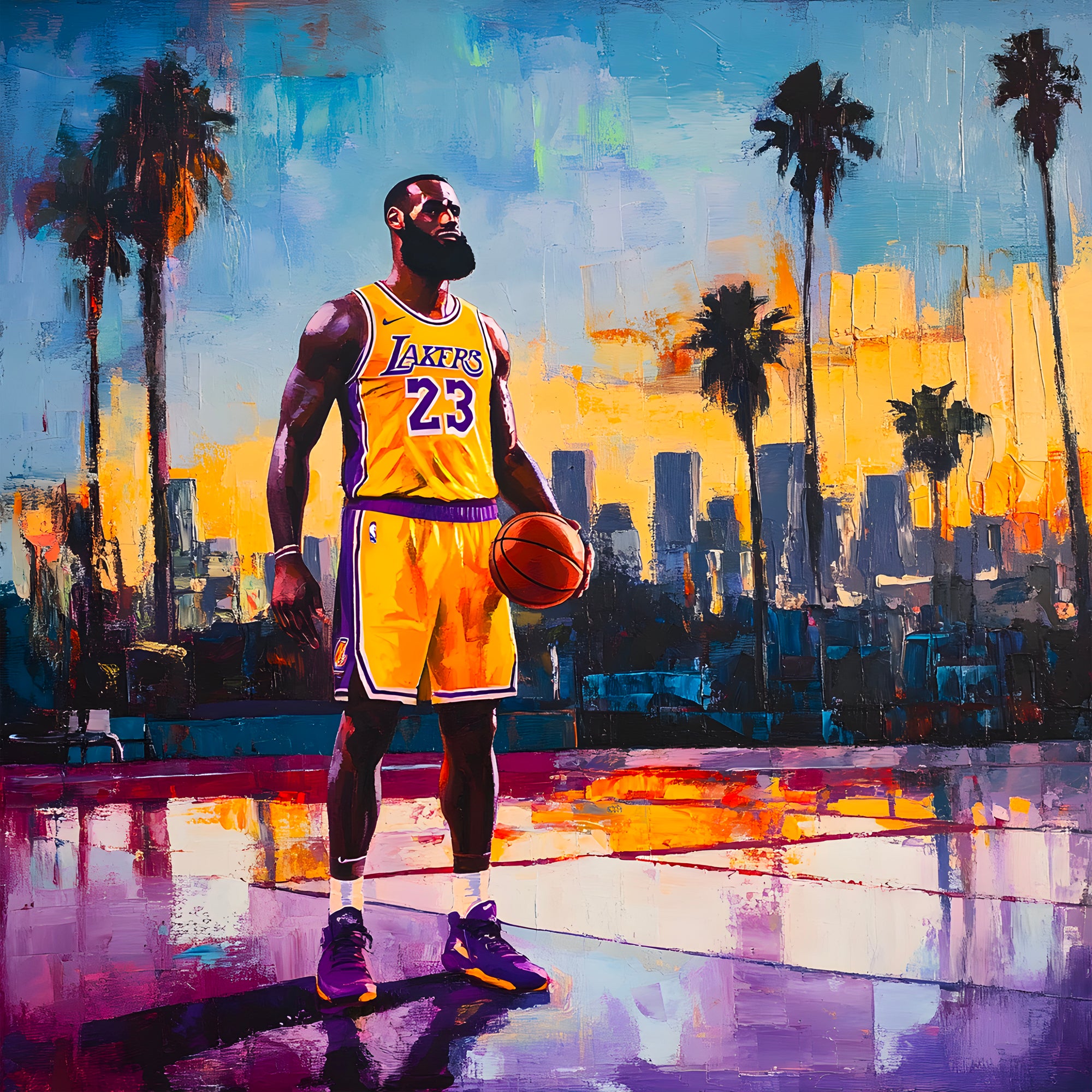 Tableau NBA LeBron Los Angeles – Décoration Murale Design - Fabulartz.fr