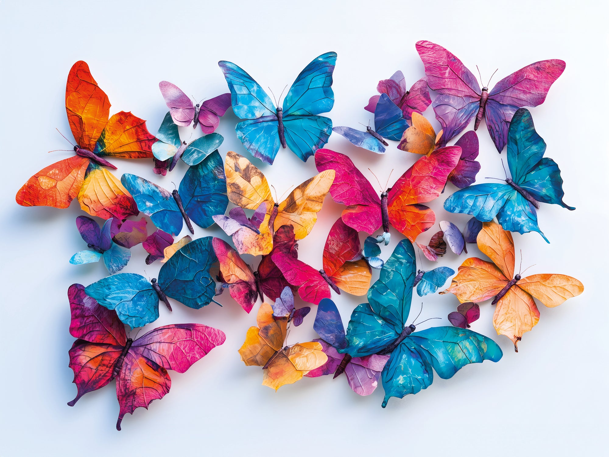 Tableau Papillons Multicolores - Décoration Murale Colorée - Fabulartz.fr