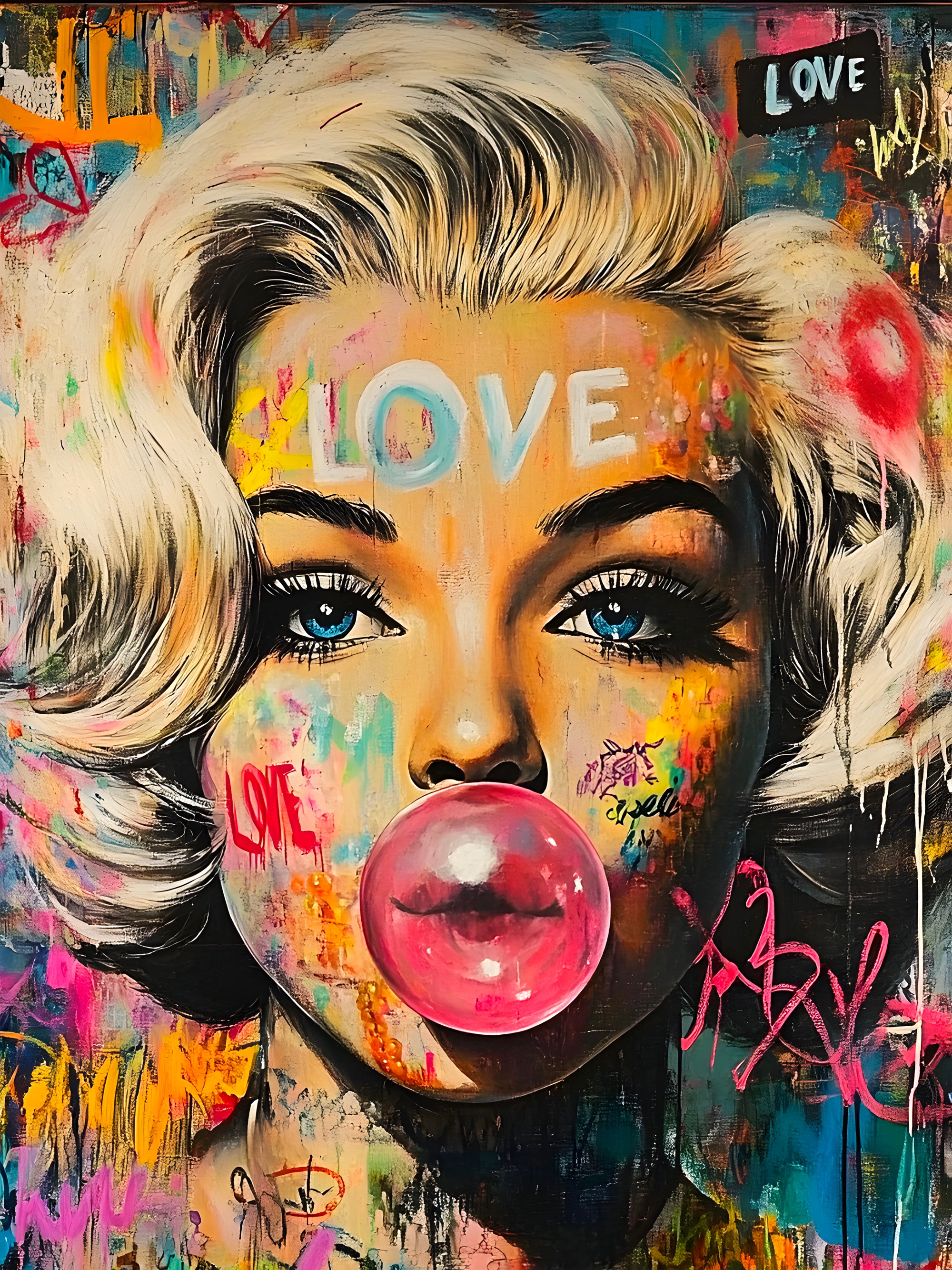 Tableau Marilyn Monroe - Love - Fabulartz.fr