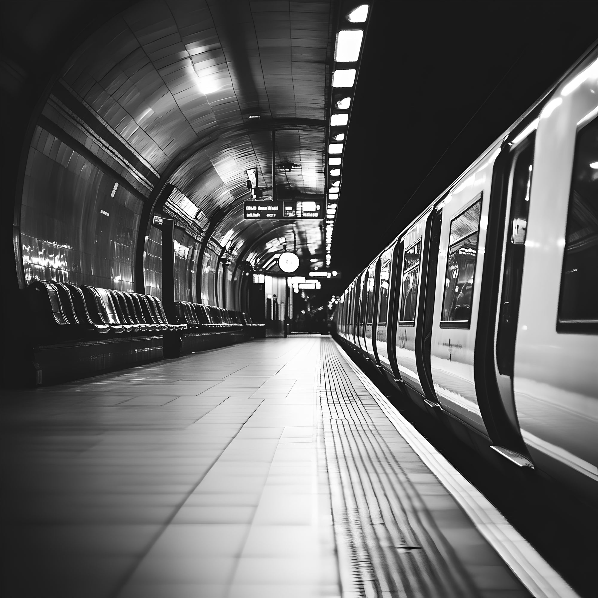 Tableau Londres Station Métro - Déco Murale Moderne - Fabulartz.fr