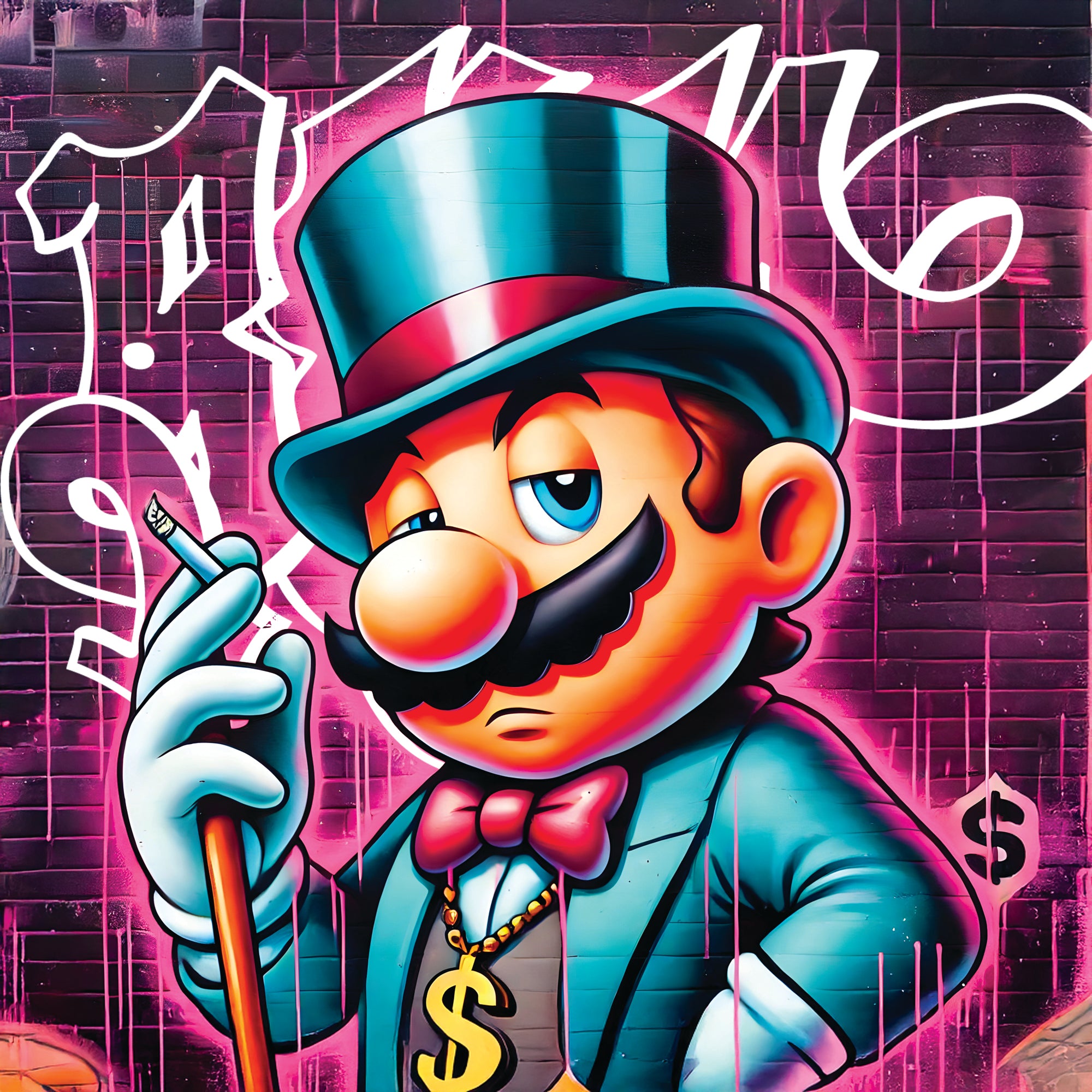 Tableau Mario Élégant Urbain - Décoration Murale Design Cadre Déco