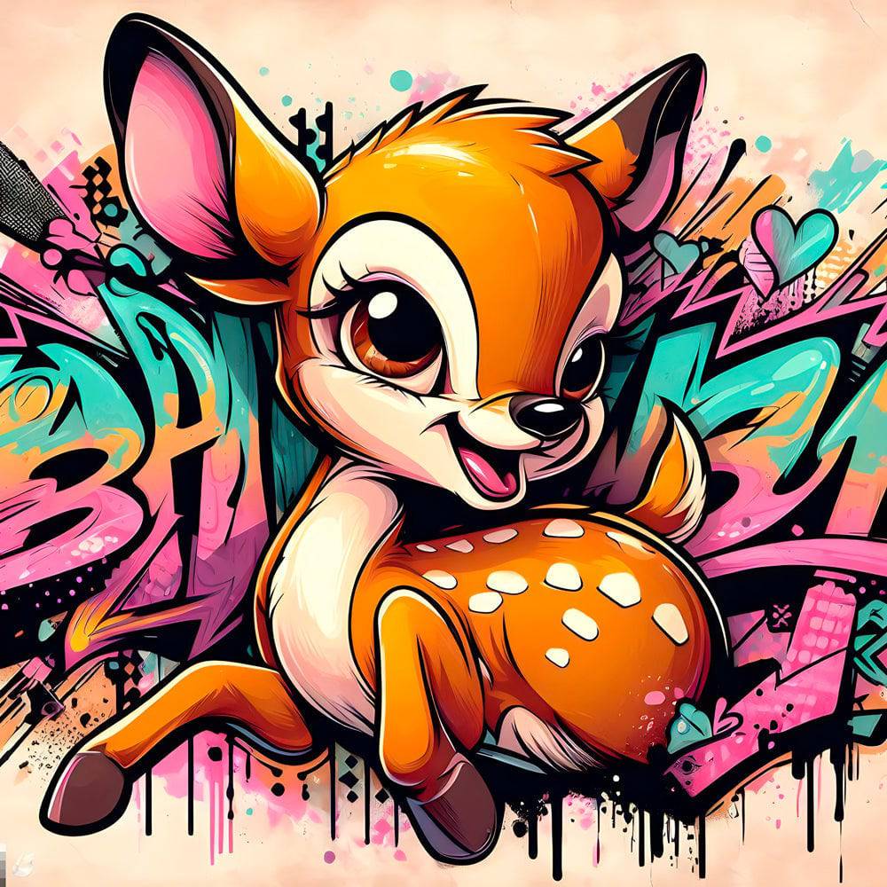 Baby Bambi - Tableau Enfant - Fabulartz.fr