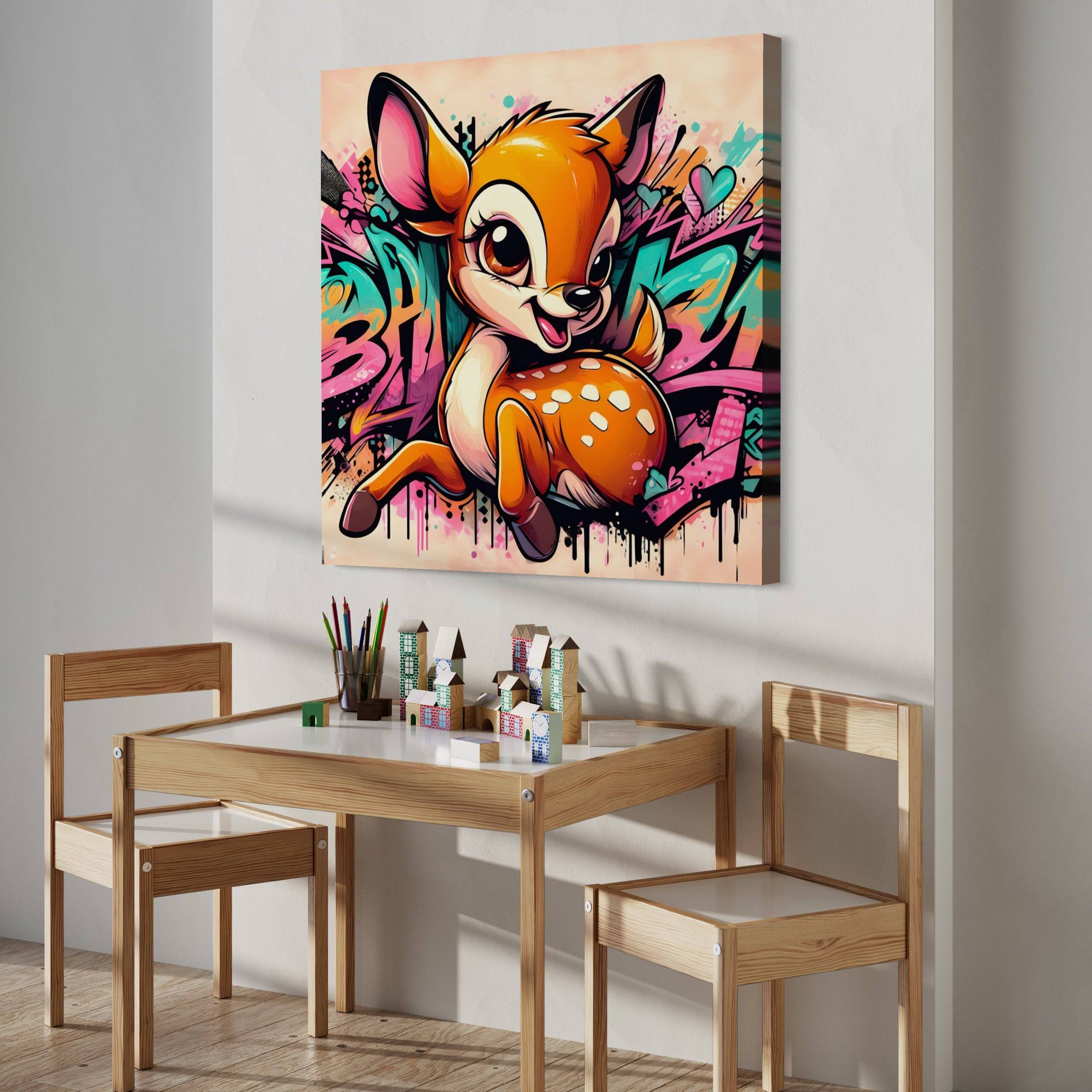 Baby Bambi - Tableau Enfant - Fabulartz.fr