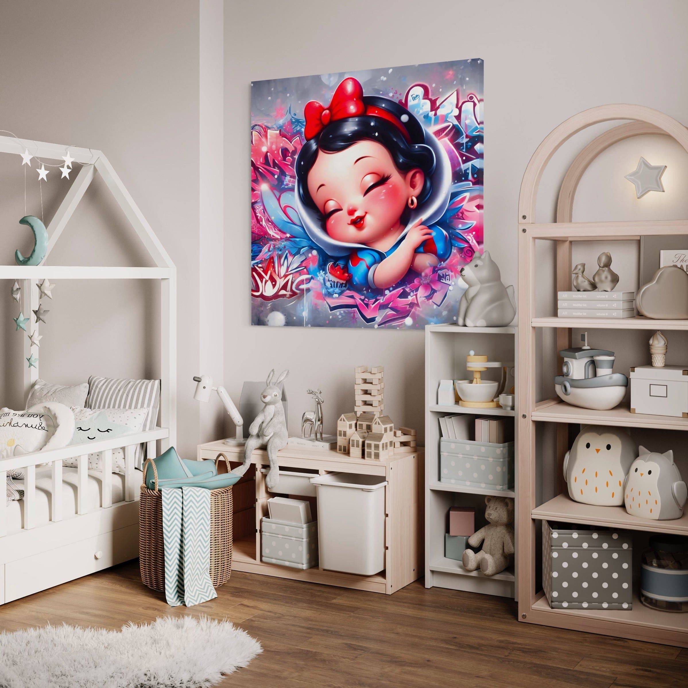 Baby Blanche Neige - Tableau Enfant - Fabulartz.fr