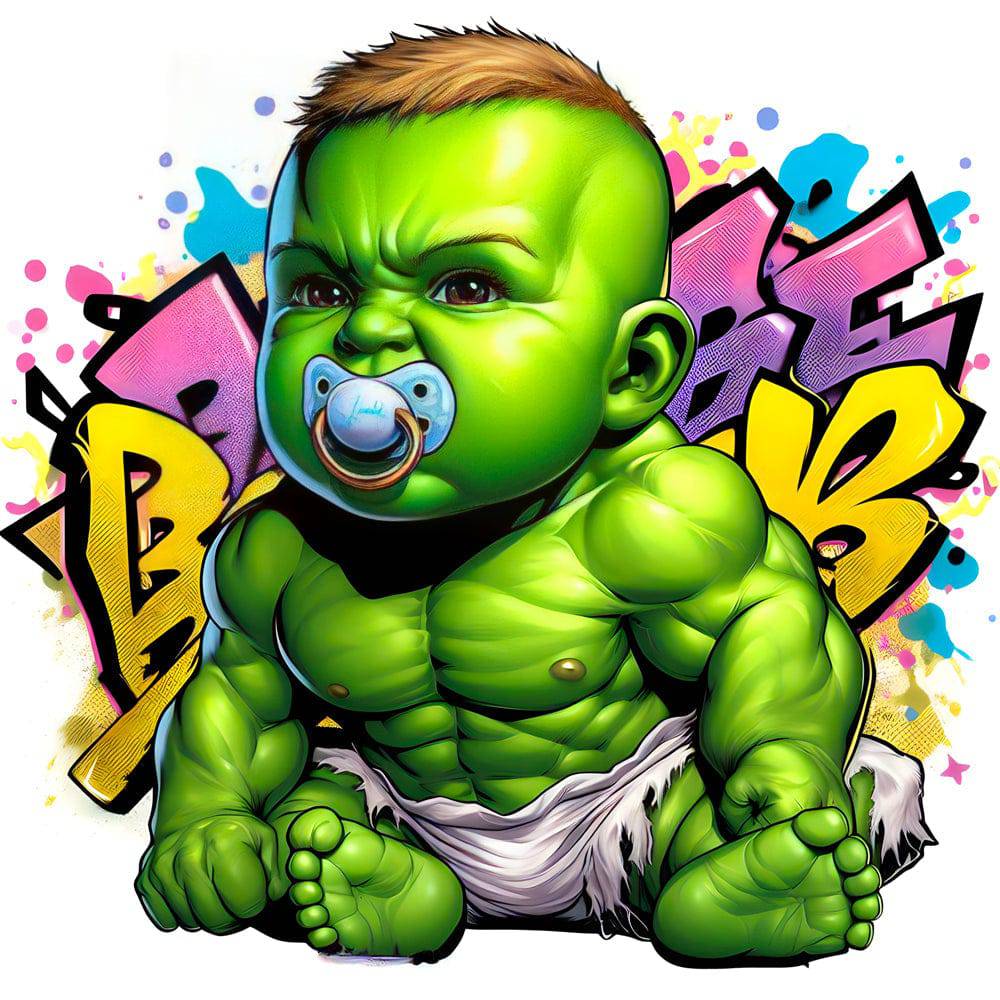 Baby Hulk - Tableau Enfant - Fabulartz.fr