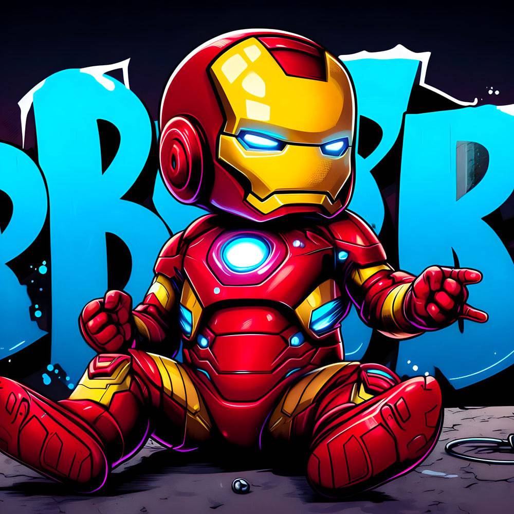 Baby Iron Man - Tableau Enfant - Fabulartz.fr